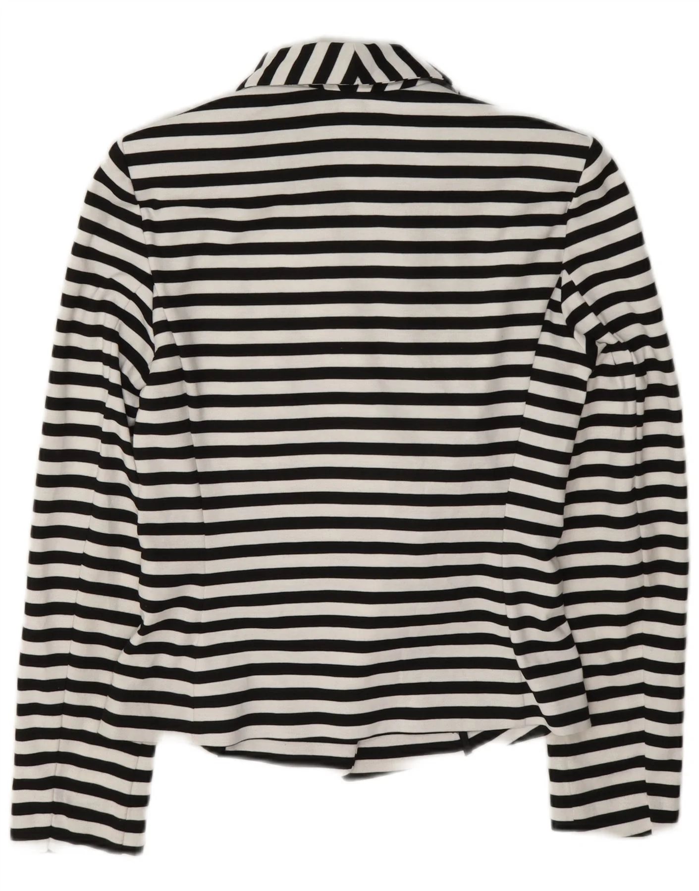 Marks & Spencer Womens Blazer Jacket UK 10 Small Navy Blue Striped Nautical - Image 2
