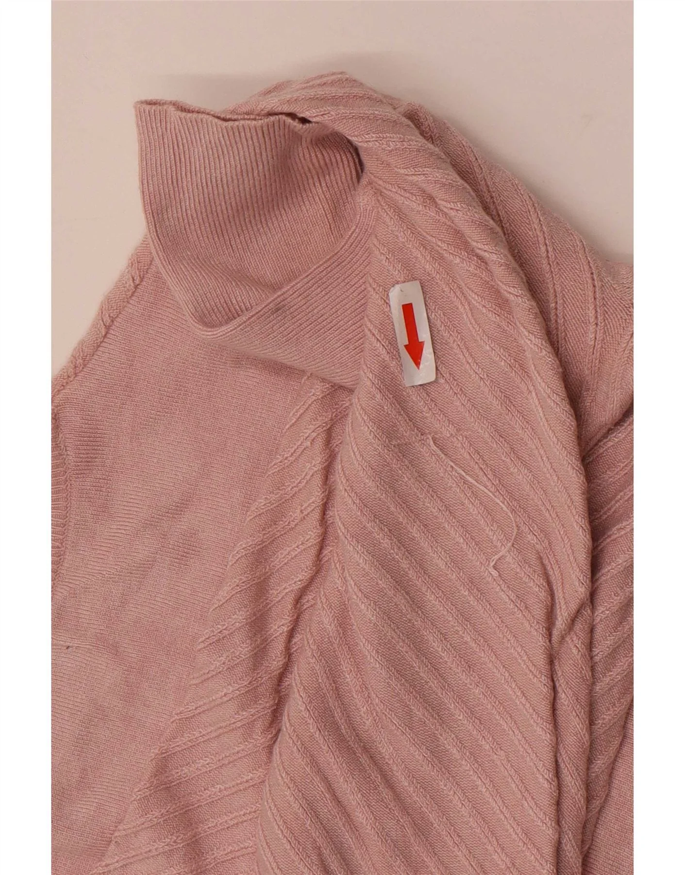 Marks & Spencer Womens Boat Neck Jumper Sweater UK 10 Small Pink Striped - Image 3