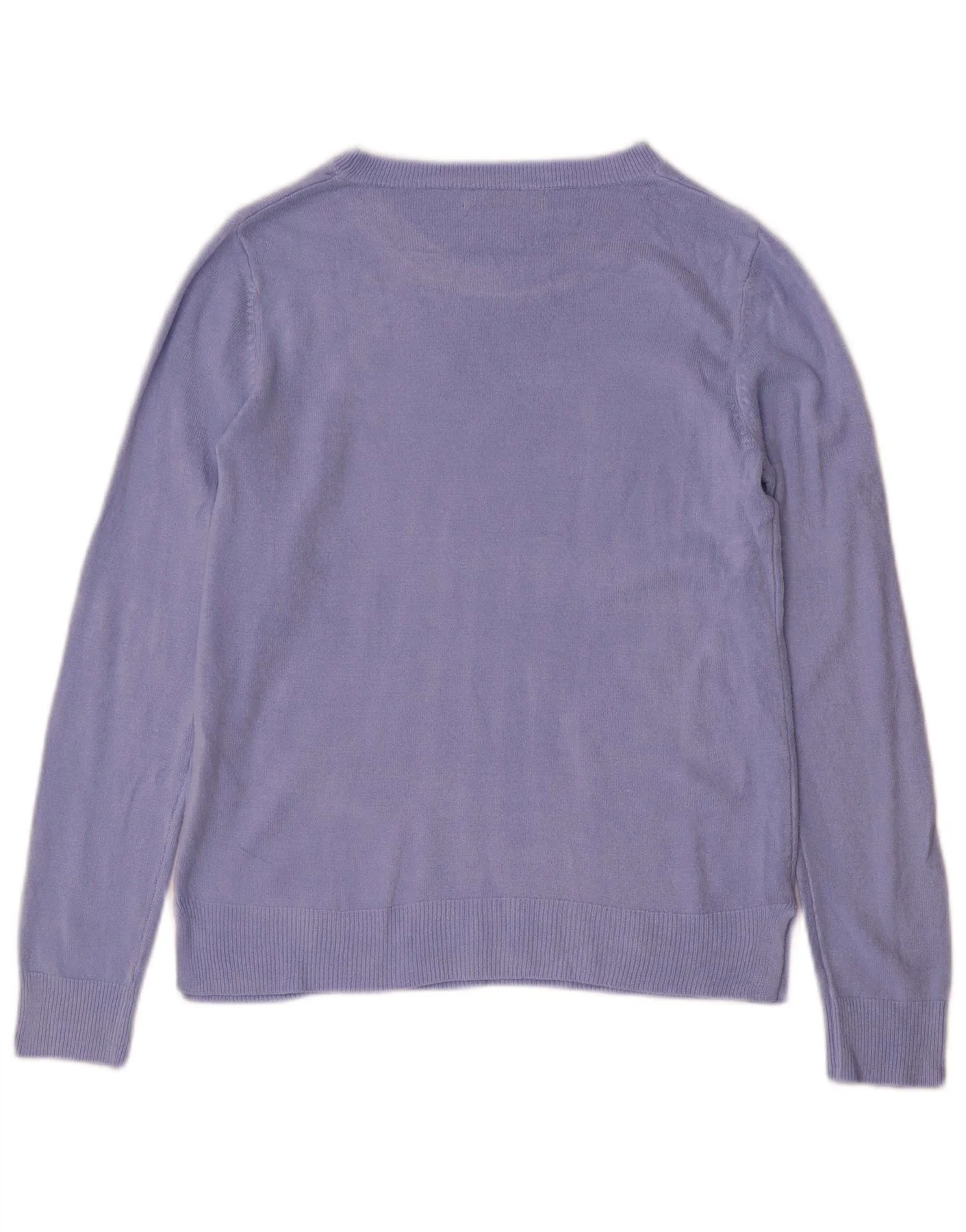 Marks & Spencer Womens Boat Neck Jumper Sweater UK 10 Small Purple Acrylic - Image 2