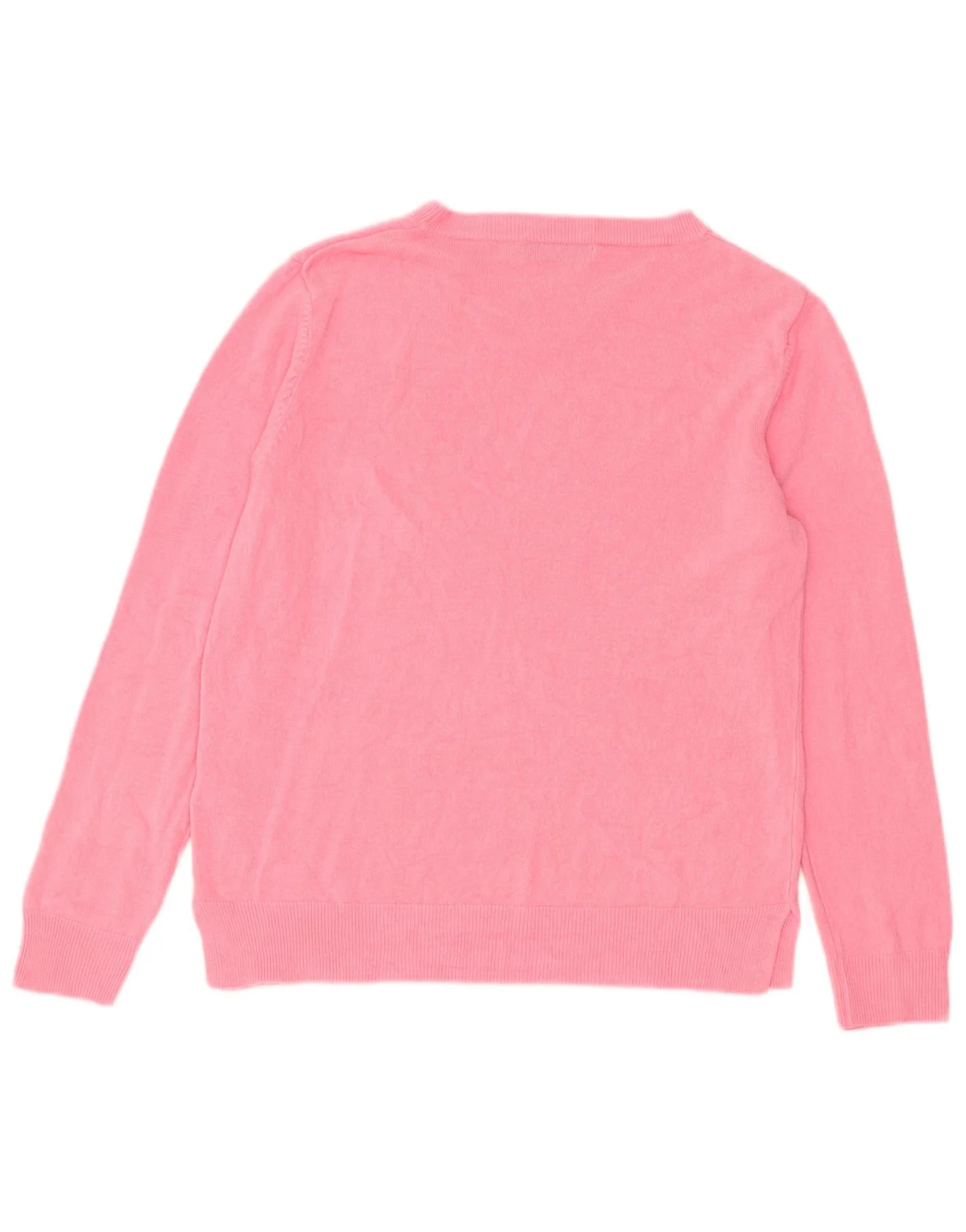 Marks & Spencer Womens Boat Neck Jumper Sweater UK 14 Large Pink Acrylic - Image 2