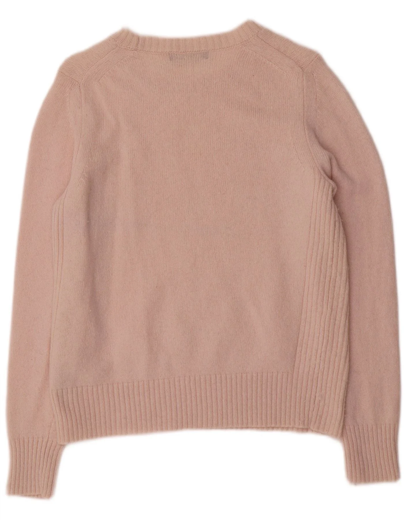 Marks & Spencer Womens Boat Neck Jumper Sweater UK 14 Medium Pink Wool - Image 2
