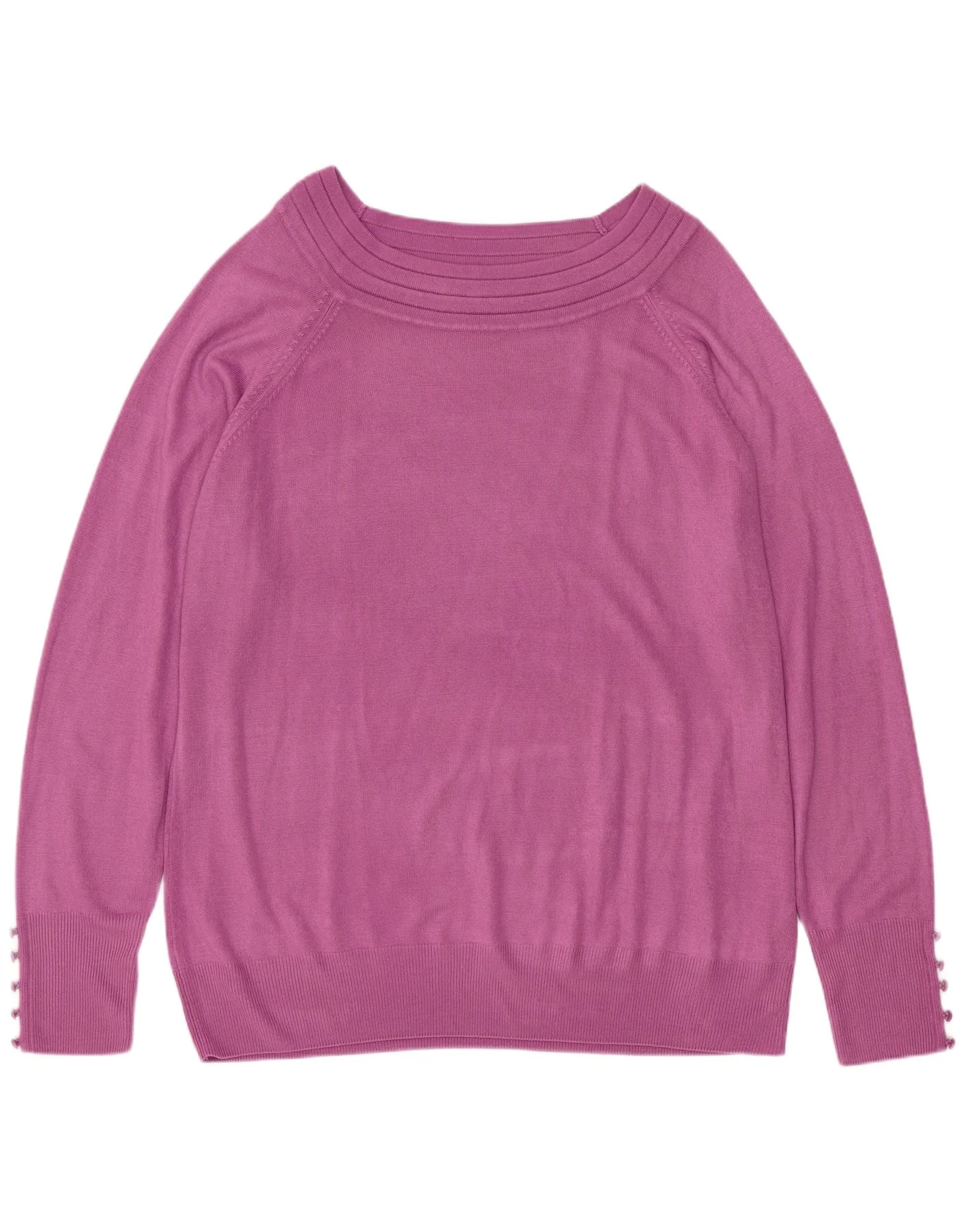 Marks & Spencer Womens Boat Neck Jumper Sweater UK 22 2XL Purple Acrylic