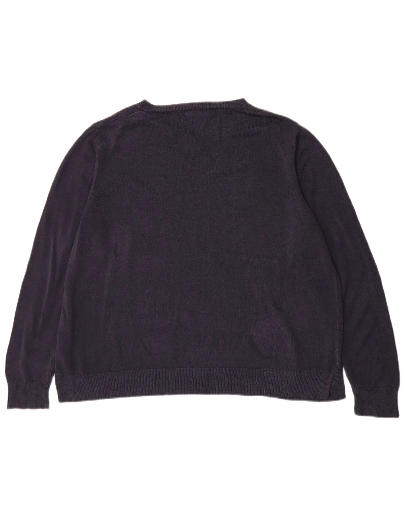 Marks & Spencer Womens Boat Neck Jumper Sweater UK 22 3XL Navy Blue Acrylic - Image 2