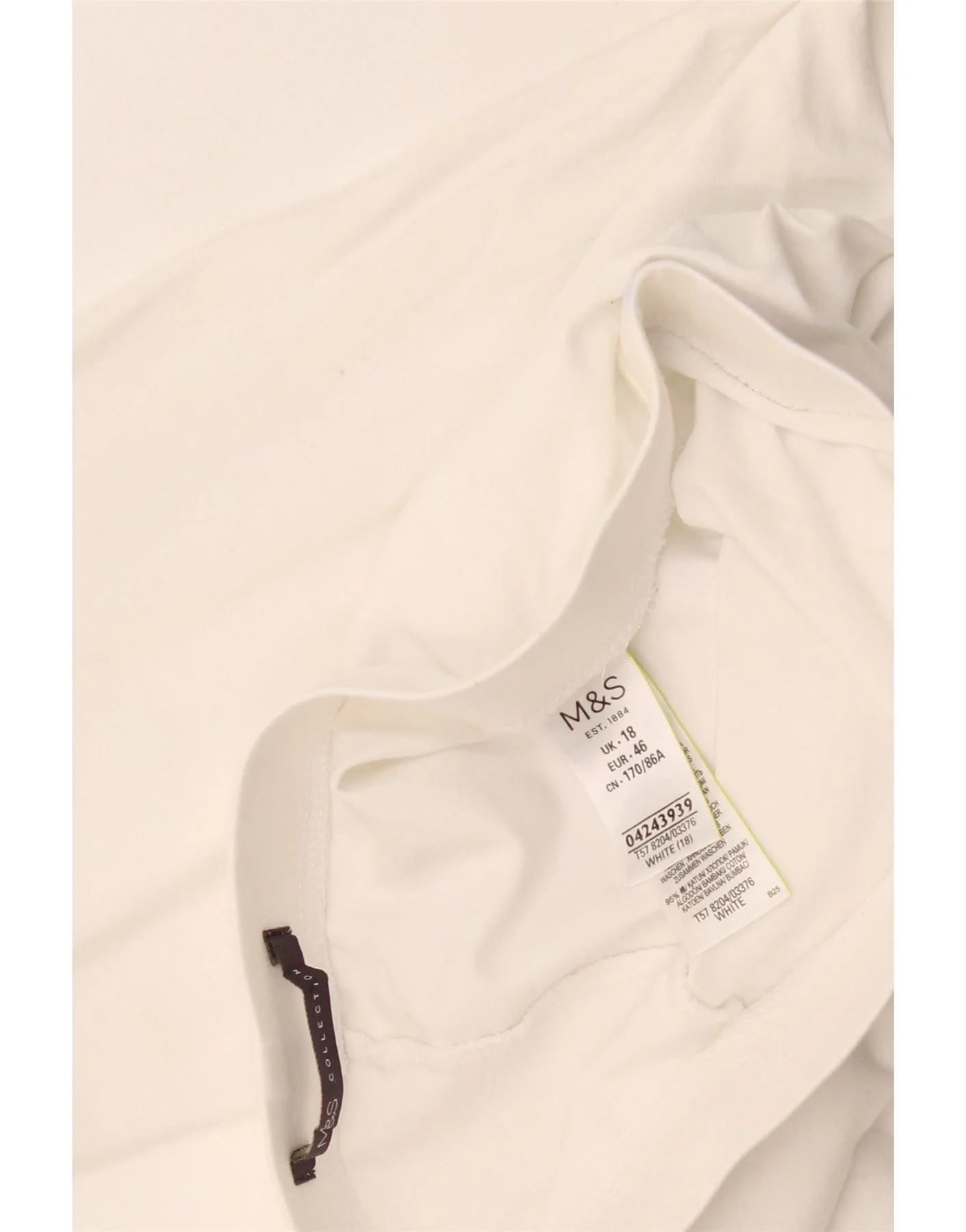 Marks & Spencer Womens Capri Leggings UK 18 XL White Cotton - Image 4