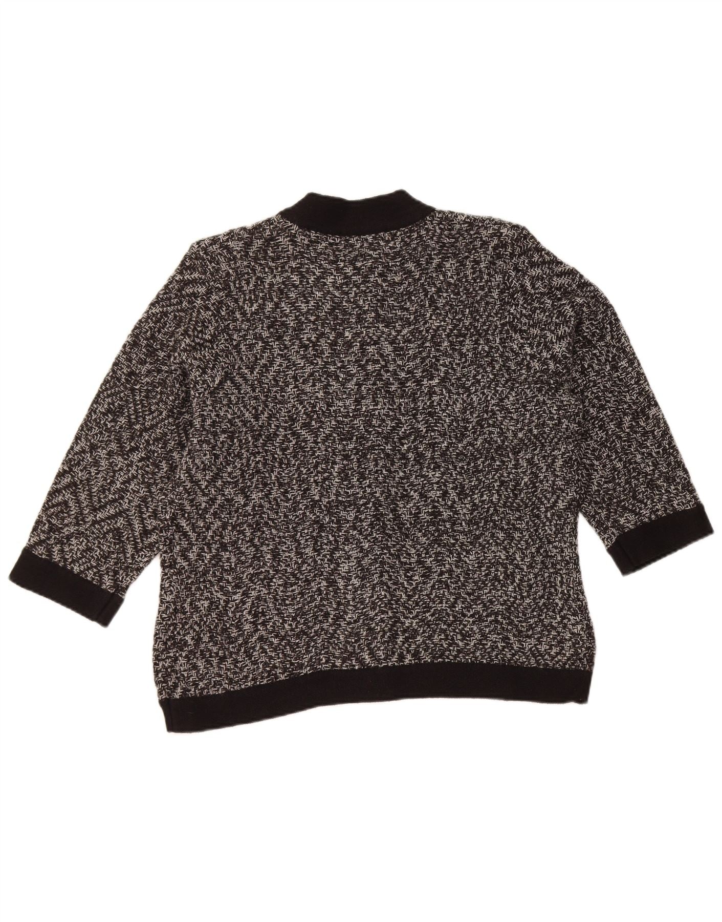 Marks & Spencer Womens Cardigan Sweater UK 14 Large Black Flecked - Image 2