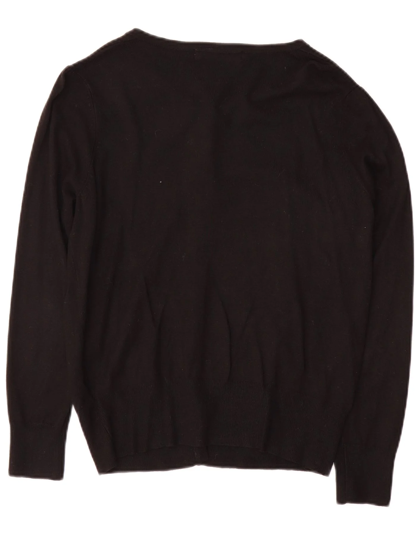 Marks & Spencer Womens Cardigan Sweater UK 14 Medium Black Viscose - Image 2