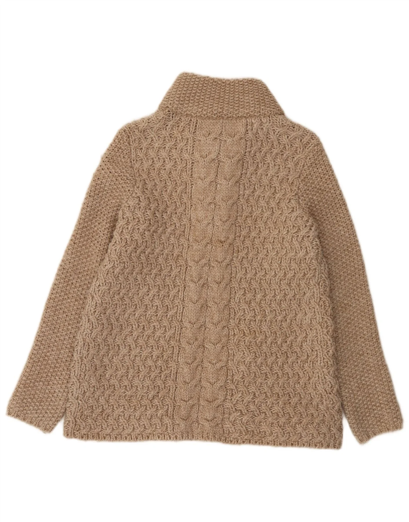 Marks & Spencer Womens Cardigan Sweater UK 14 Medium Brown Acrylic - Image 2