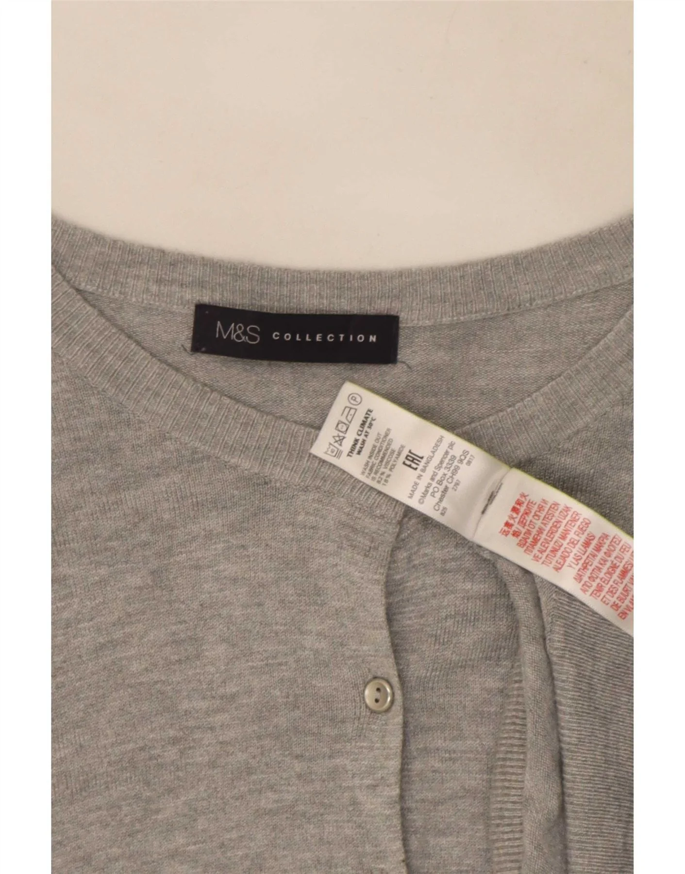 Marks & Spencer Womens Cardigan Sweater UK 16 Large Grey Viscose - Image 4