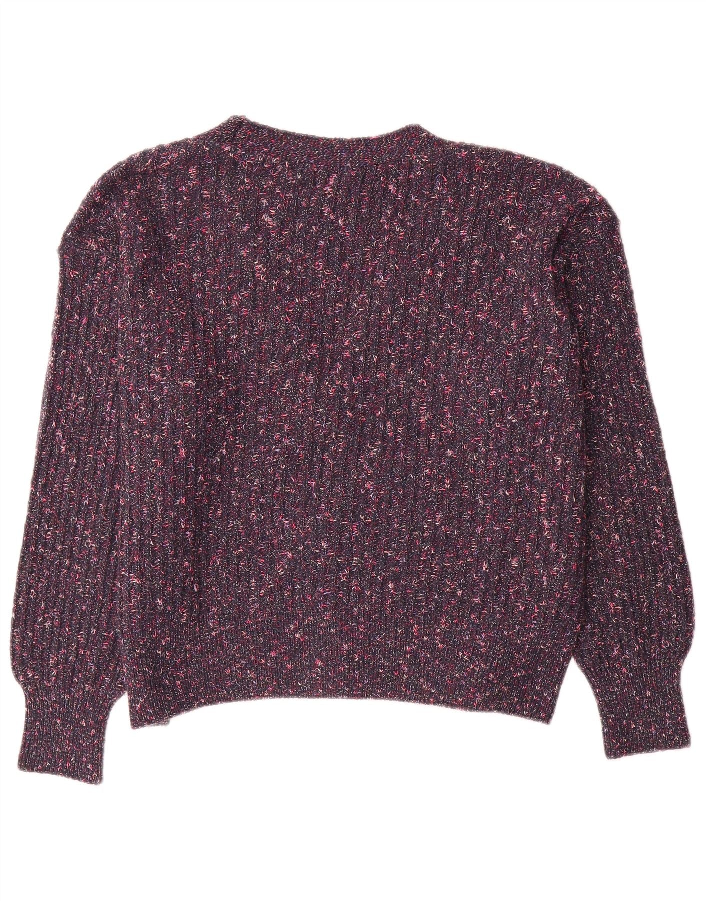 Marks & Spencer Womens Cardigan Sweater UK 16 Large Purple Flecked - Image 2