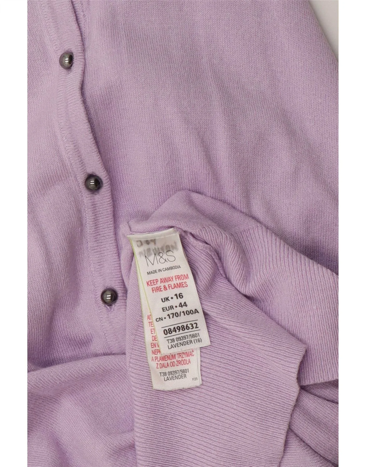 Marks & Spencer Womens Cardigan Sweater UK 16 Large Purple Viscose - Image 3