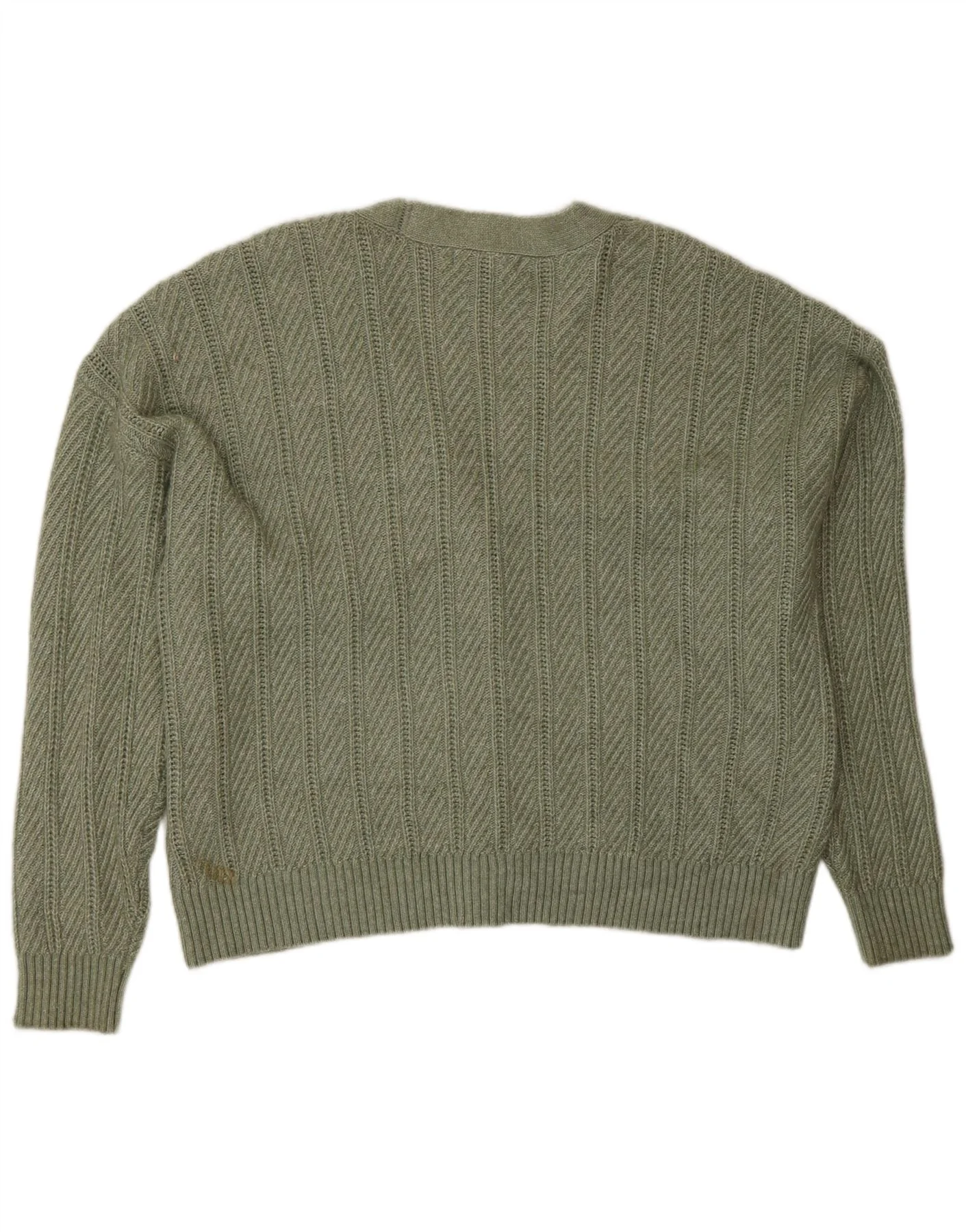 Marks & Spencer Womens Cardigan Sweater UK 18 XL Green Polyester - Image 2