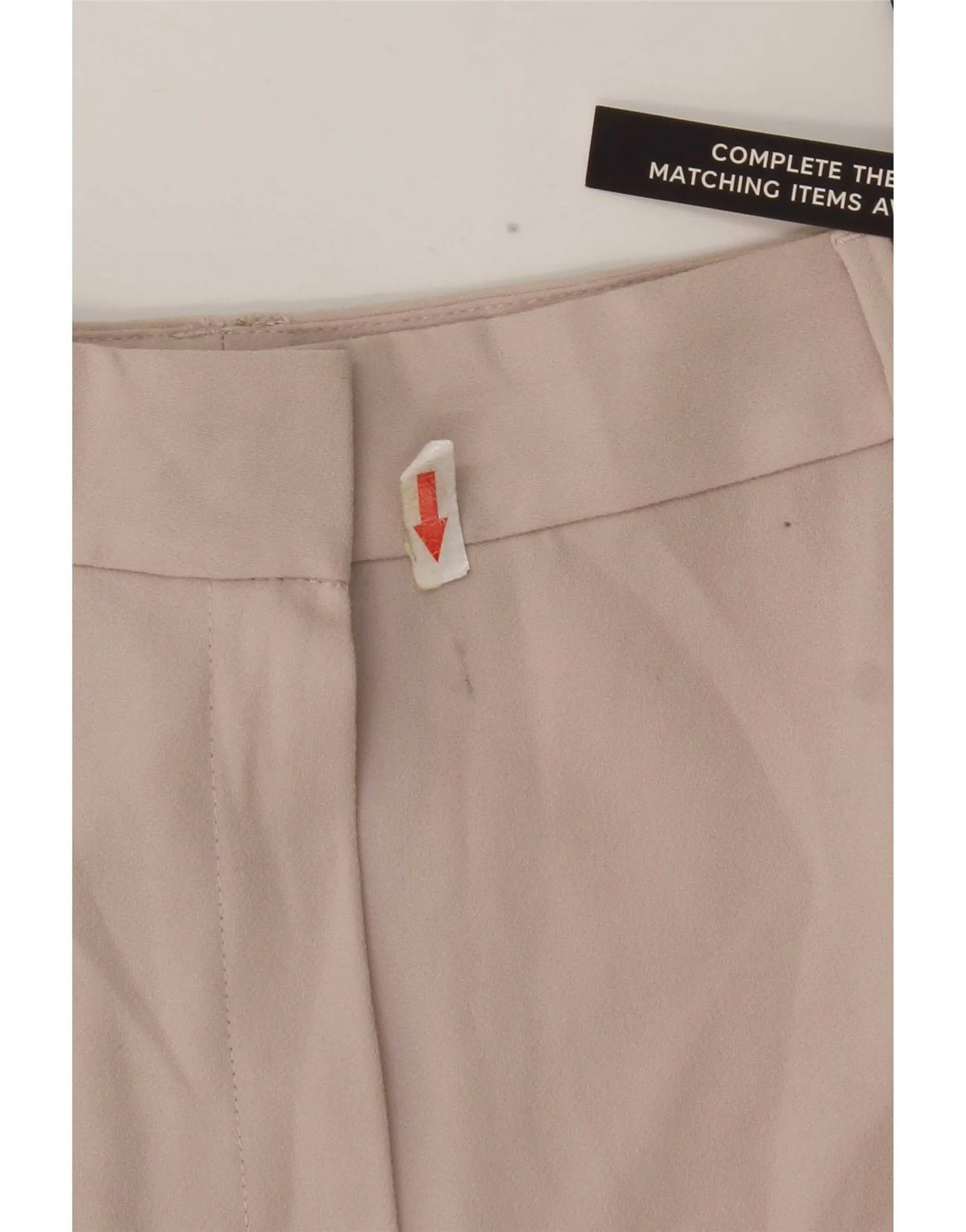 Marks & Spencer Womens Chino Shorts UK 12 Medium W30 Beige Polyester - Image 4