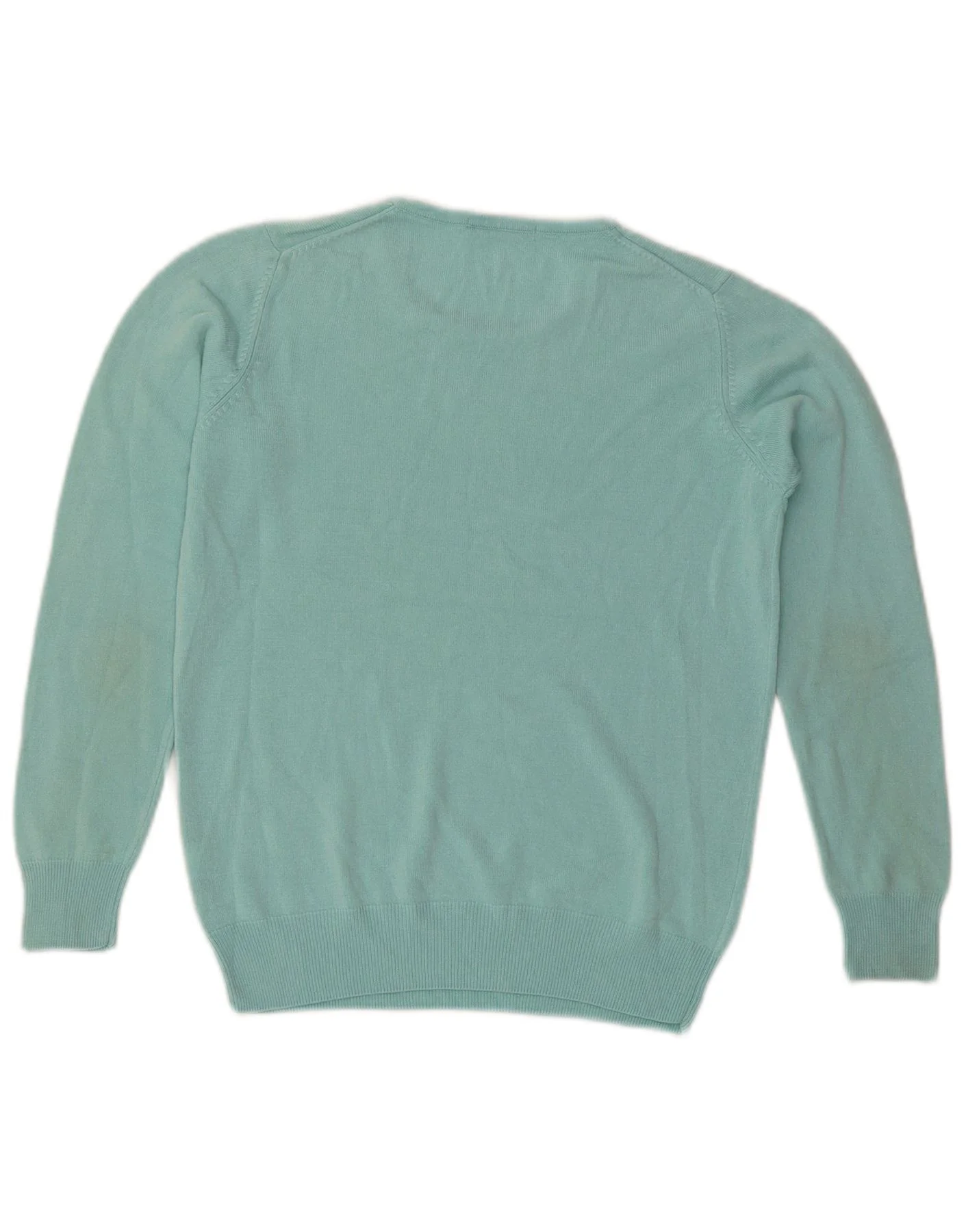 Marks & Spencer Womens Crew Neck Jumper Sweater UK 10 Small Turquoise - Image 2