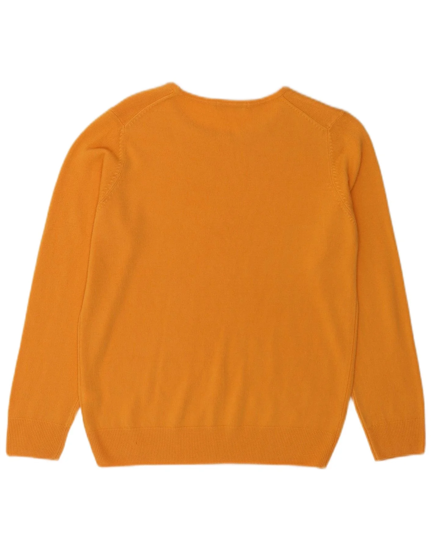 Marks & Spencer Womens Crew Neck Jumper Sweater UK 12 Medium Orange Acrylic - Image 2