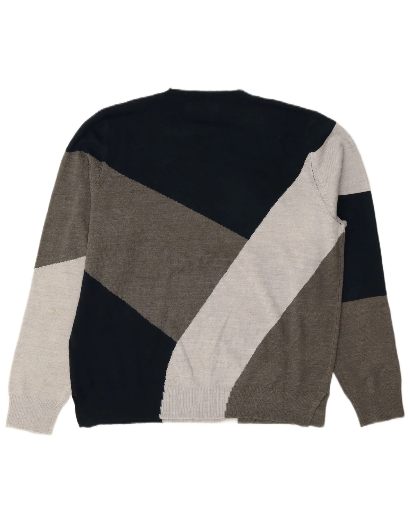 Marks & Spencer Womens Crew Neck Jumper Sweater UK 14 Large Grey - Image 2