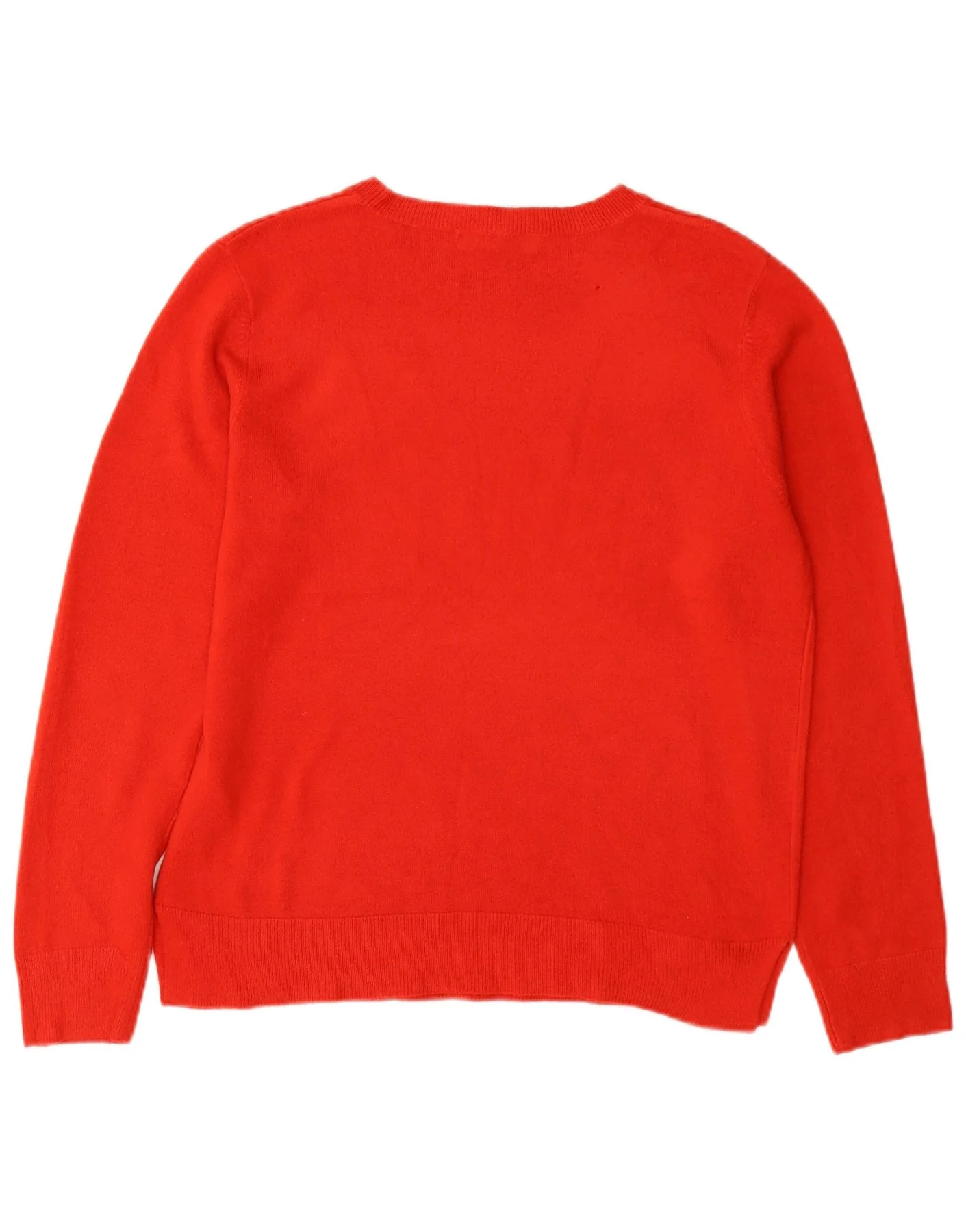 Marks & Spencer Womens Crew Neck Jumper Sweater UK 14 Large Red Acrylic - Image 2