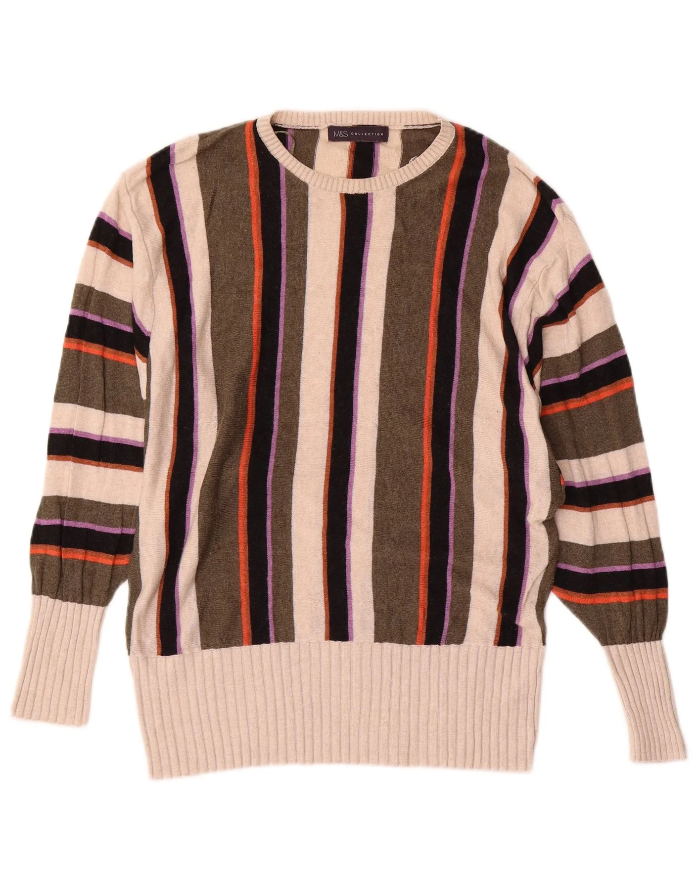 Marks & Spencer Womens Crew Neck Jumper Sweater UK 14 Medium Multicoloured