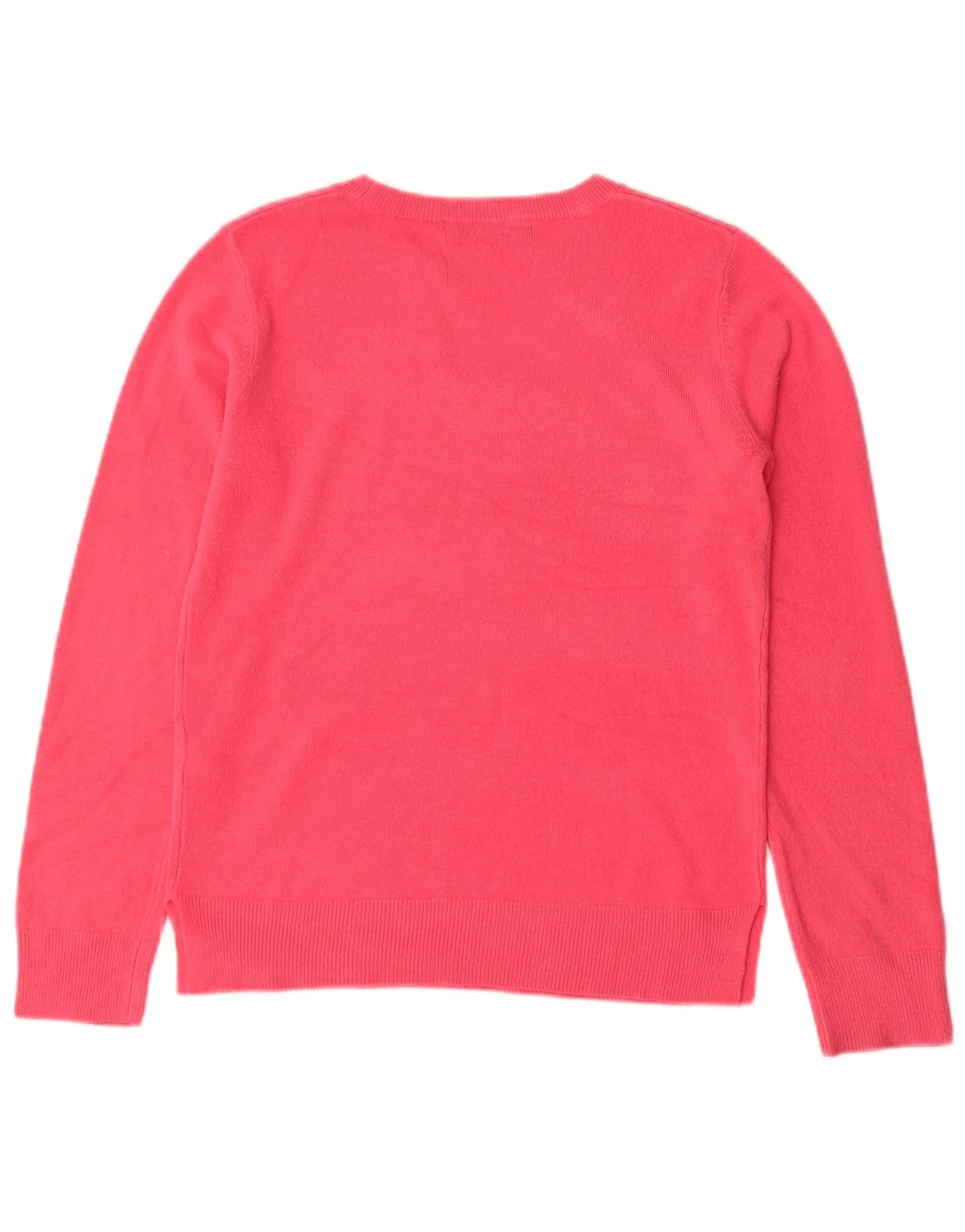 Marks & Spencer Womens Crew Neck Jumper Sweater UK 8 Small Pink Acrylic - Image 2