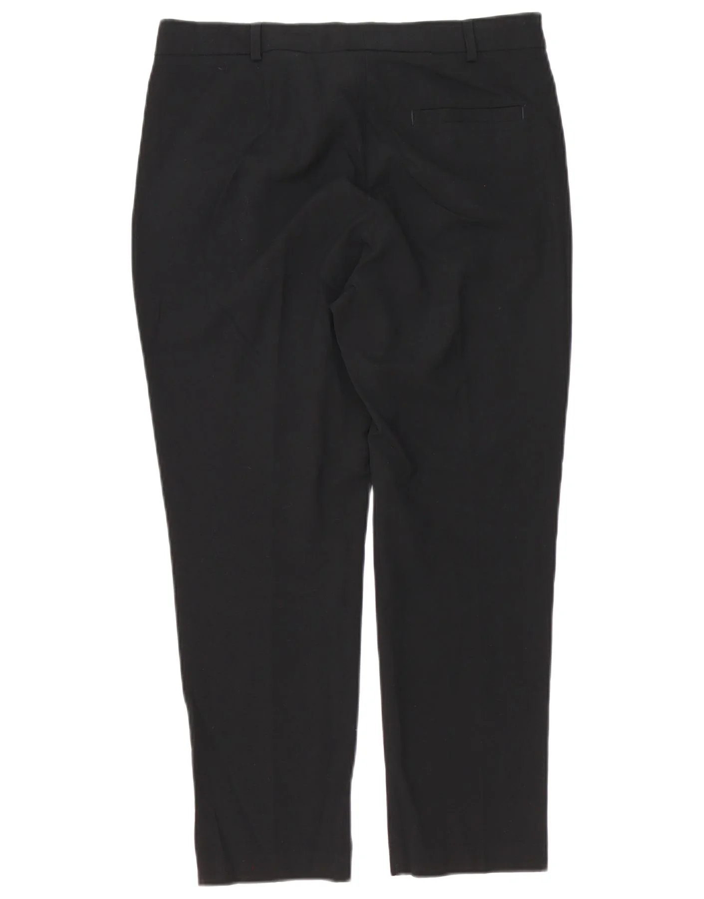 Marks & Spencer Womens Crop Slim Chino Trousers UK 12 Medium W32 L25 Black - Image 2