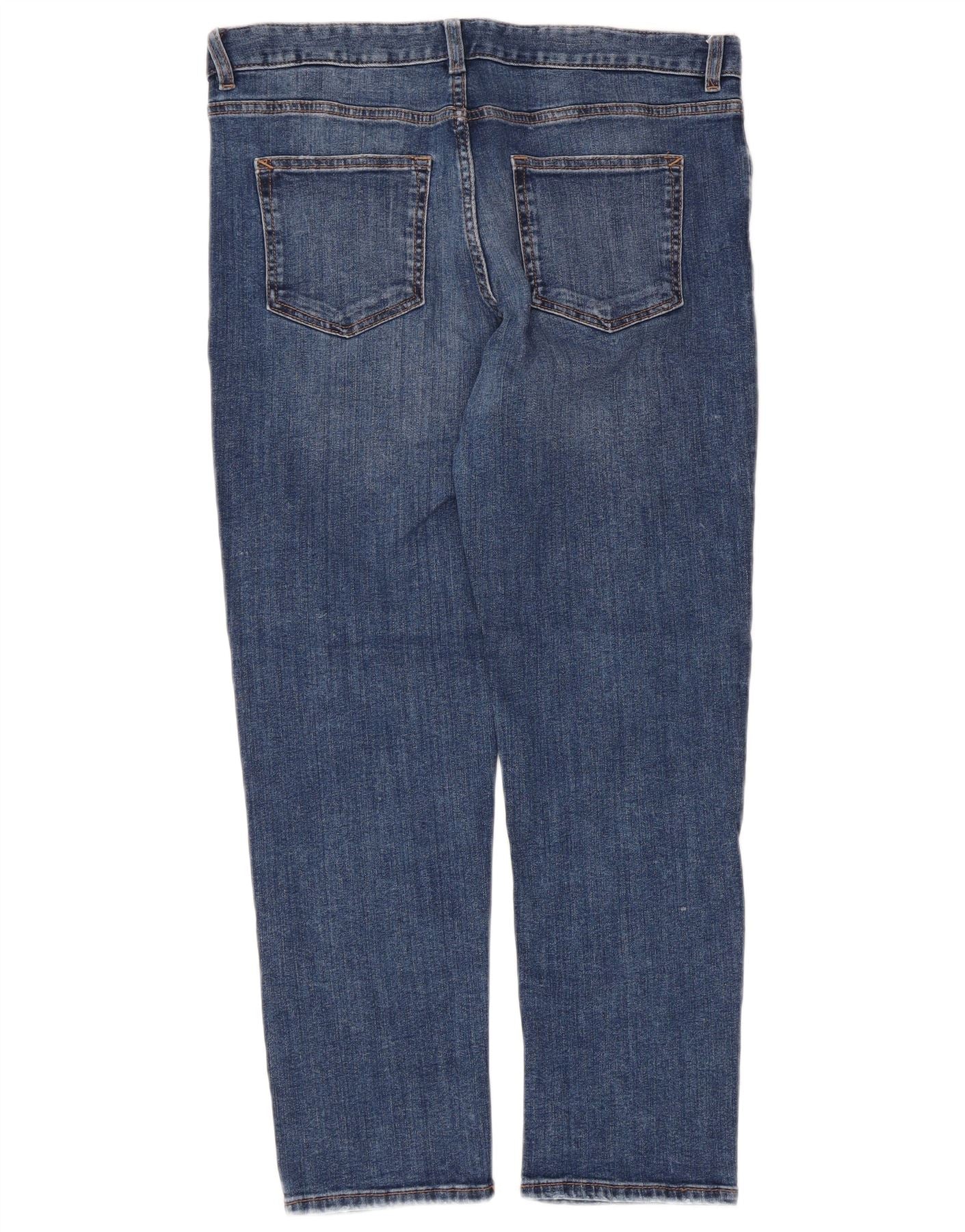 Marks & Spencer Womens Crop Slim Jeans UK 12 Medium W32 L26 Blue - Image 2