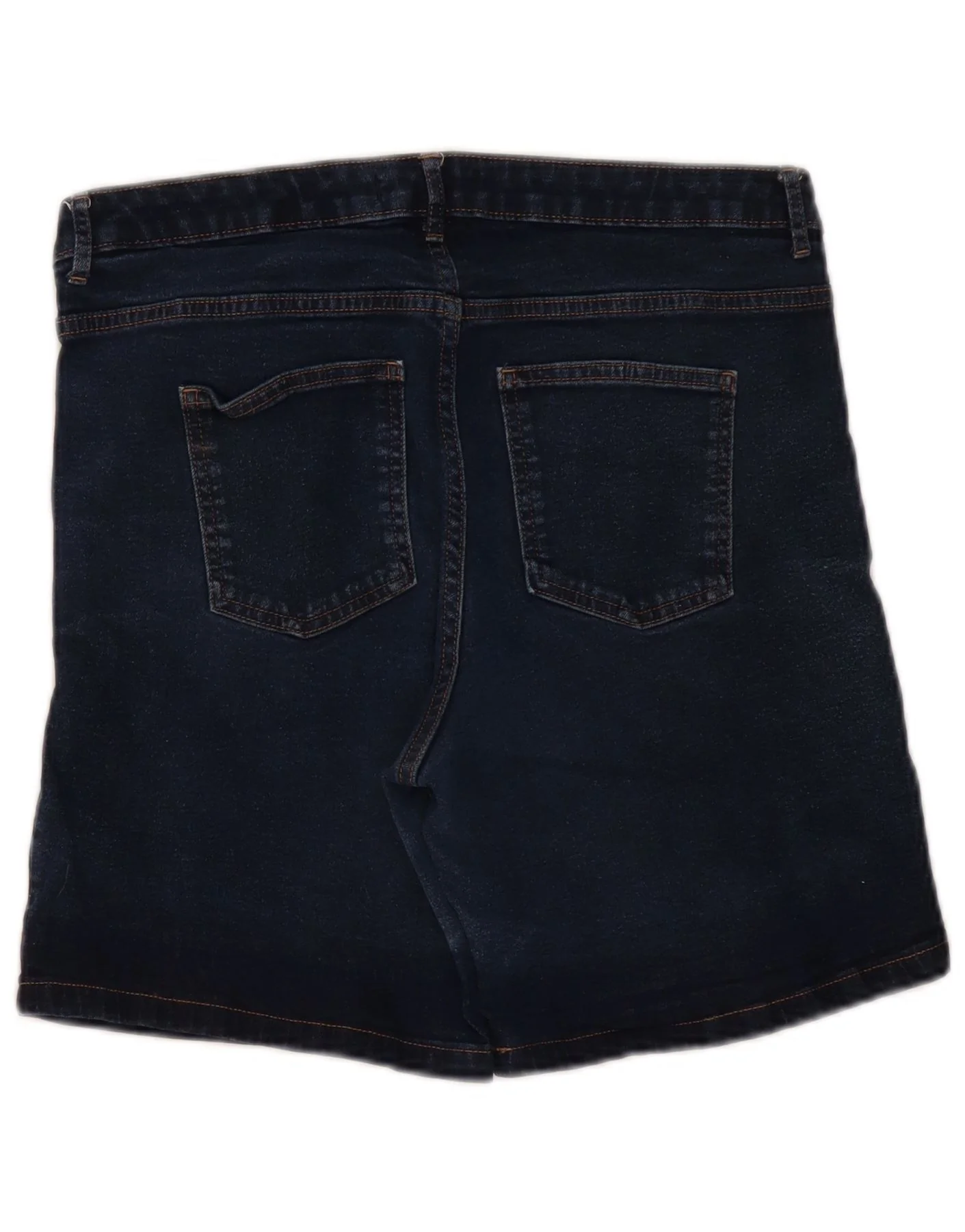 Marks & Spencer Womens Denim Shorts UK 14 Large W34 Navy Blue Cotton - Image 2