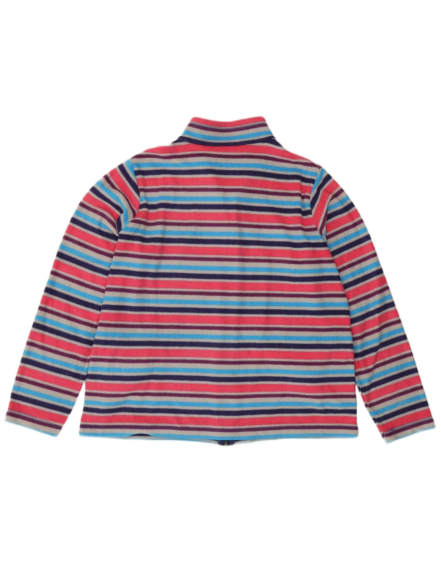 Marks & Spencer Womens Fleece Jacket UK 18 XL Multicoloured Striped Sports - Image 2