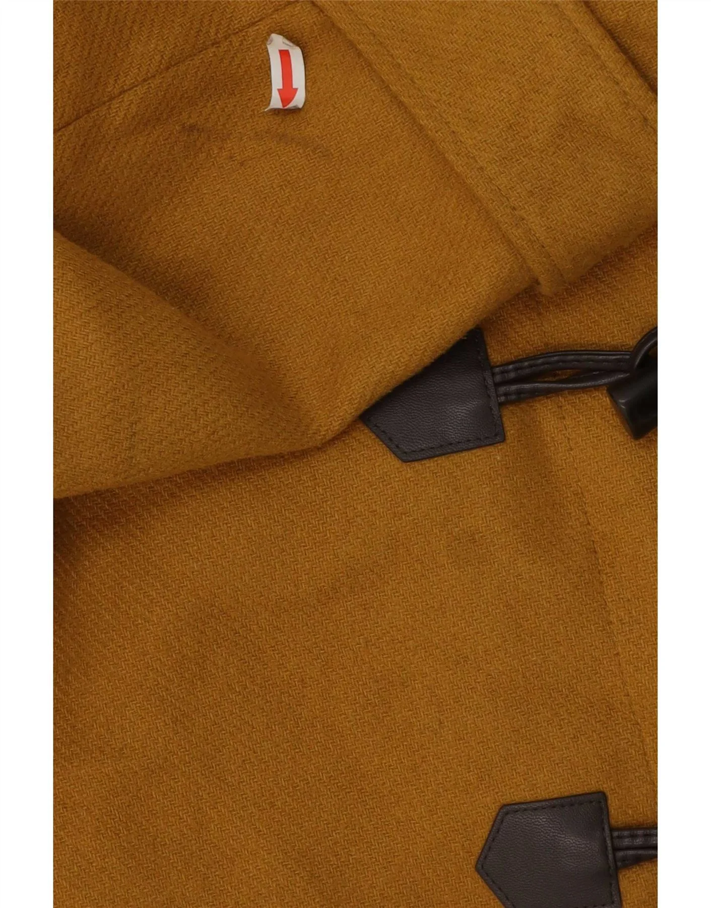 Marks & Spencer Womens Hooded Duffle Coat UK 20 2XL Yellow Polyester - Image 3