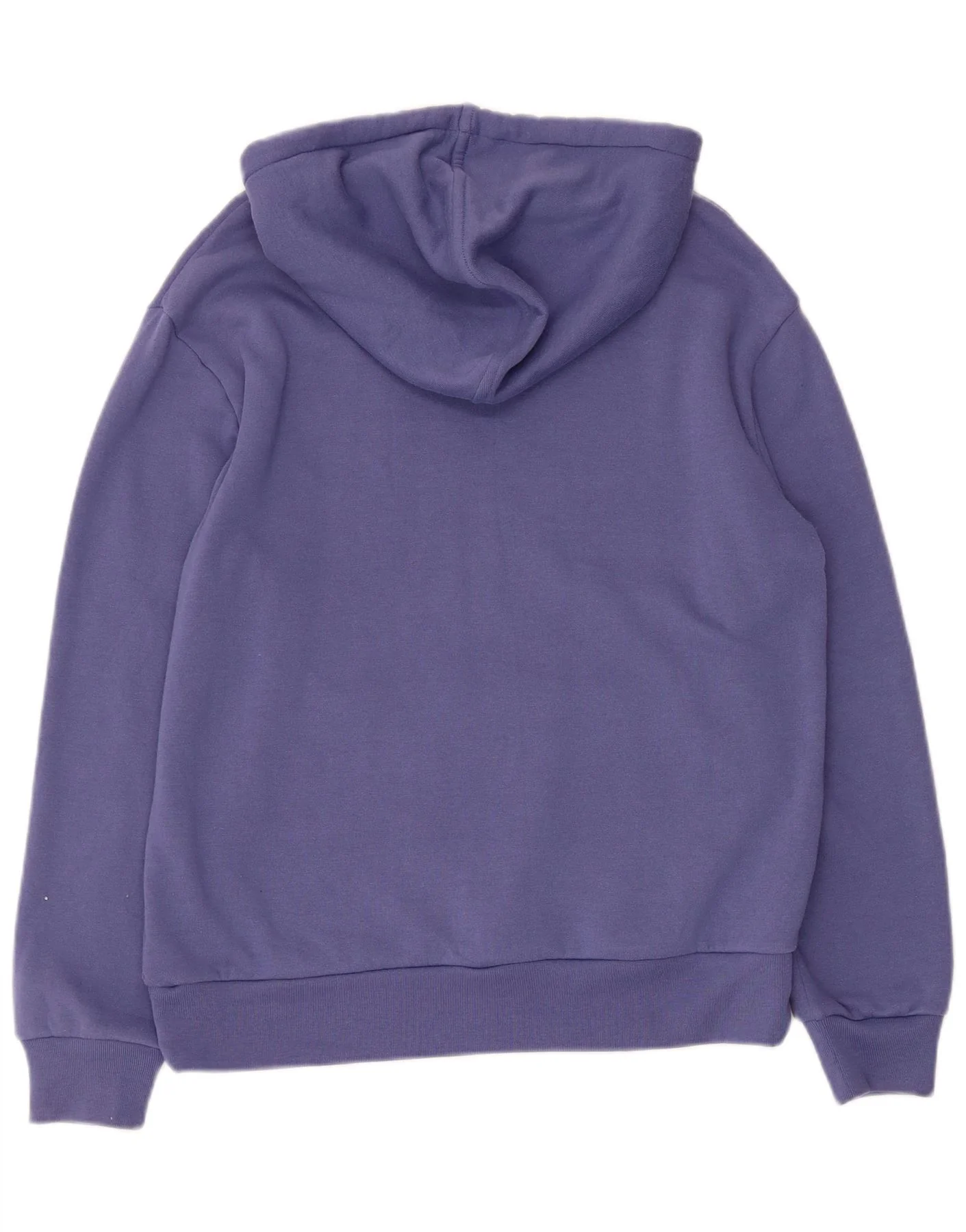 Marks & Spencer Womens Hoodie Jumper UK 12 Medium Blue Cotton - Image 2