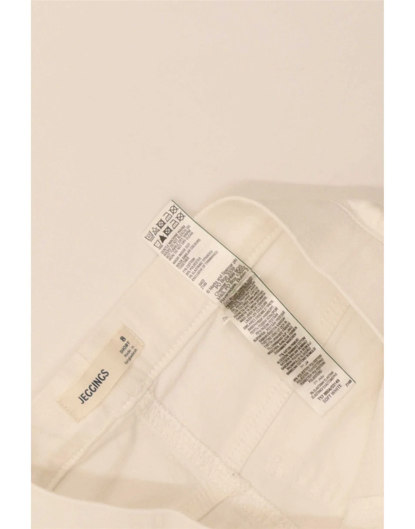 Marks & Spencer Womens Jegging Casual Trousers UK 8 Small W24 L26 White - Image 4