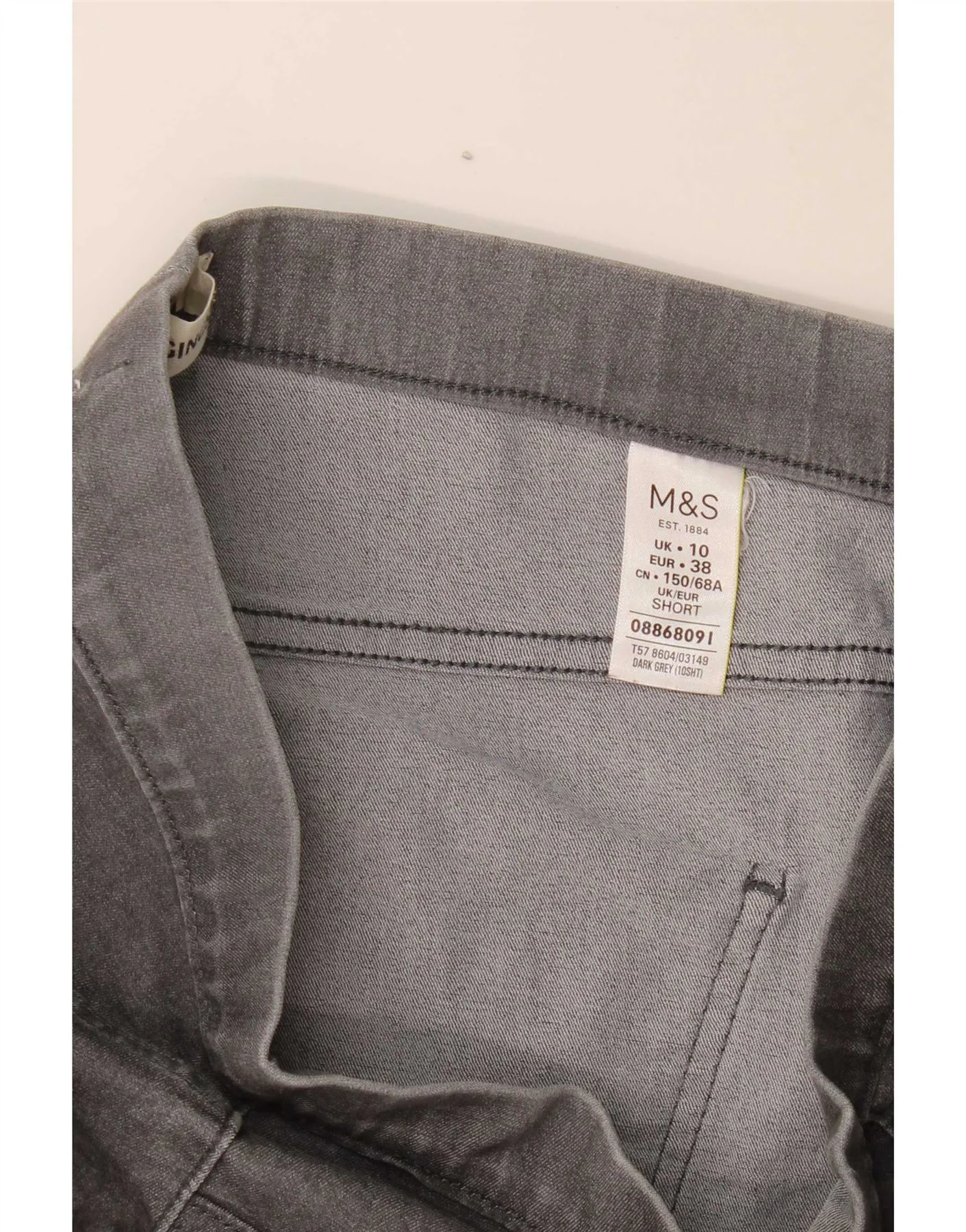 Marks & Spencer Womens Jegging Jeans UK 10 Small W30 L27 Grey Cotton - Image 4
