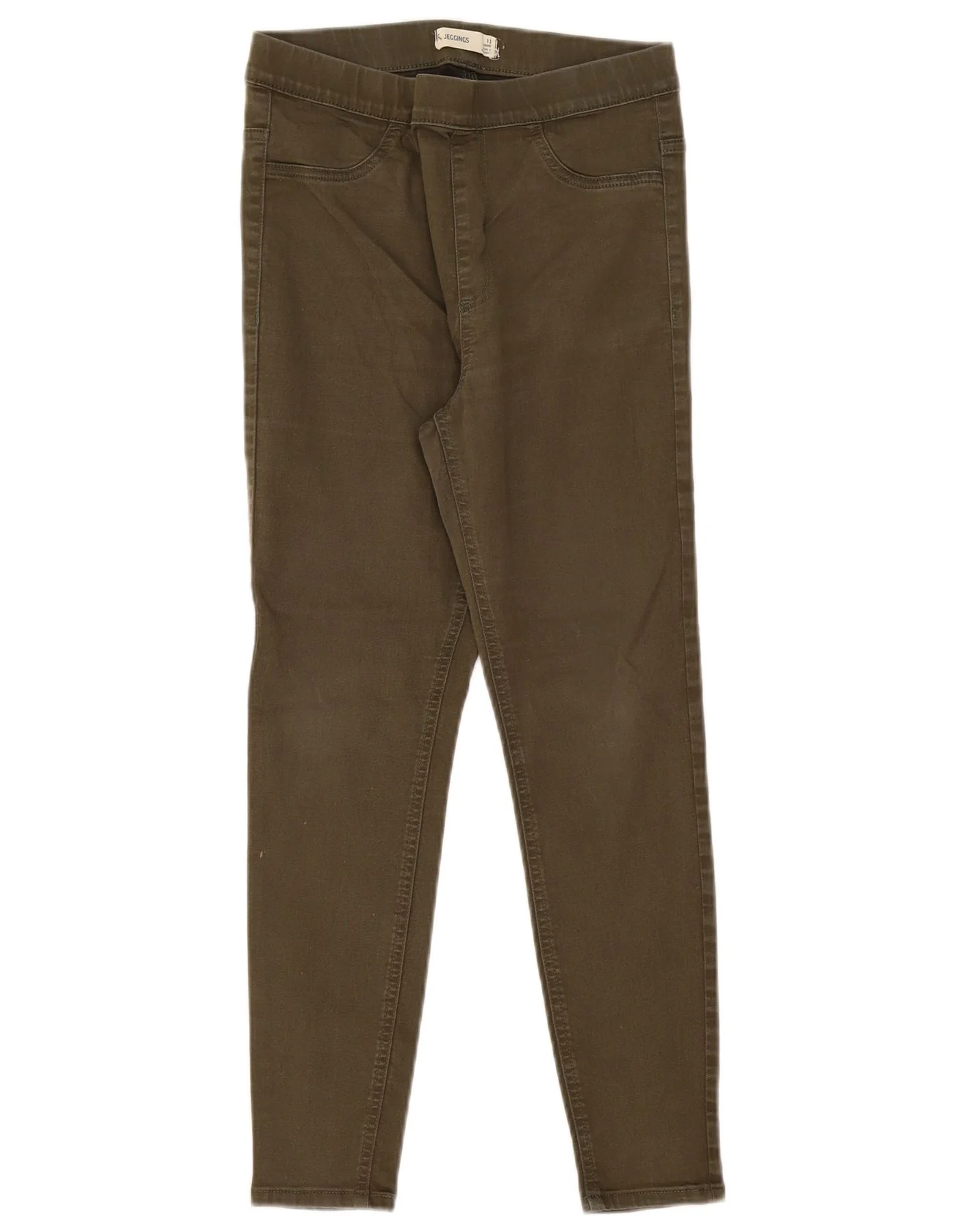 Marks & Spencer Womens Jegging Jeans UK 12 MediumW30 L26 Khaki Cotton