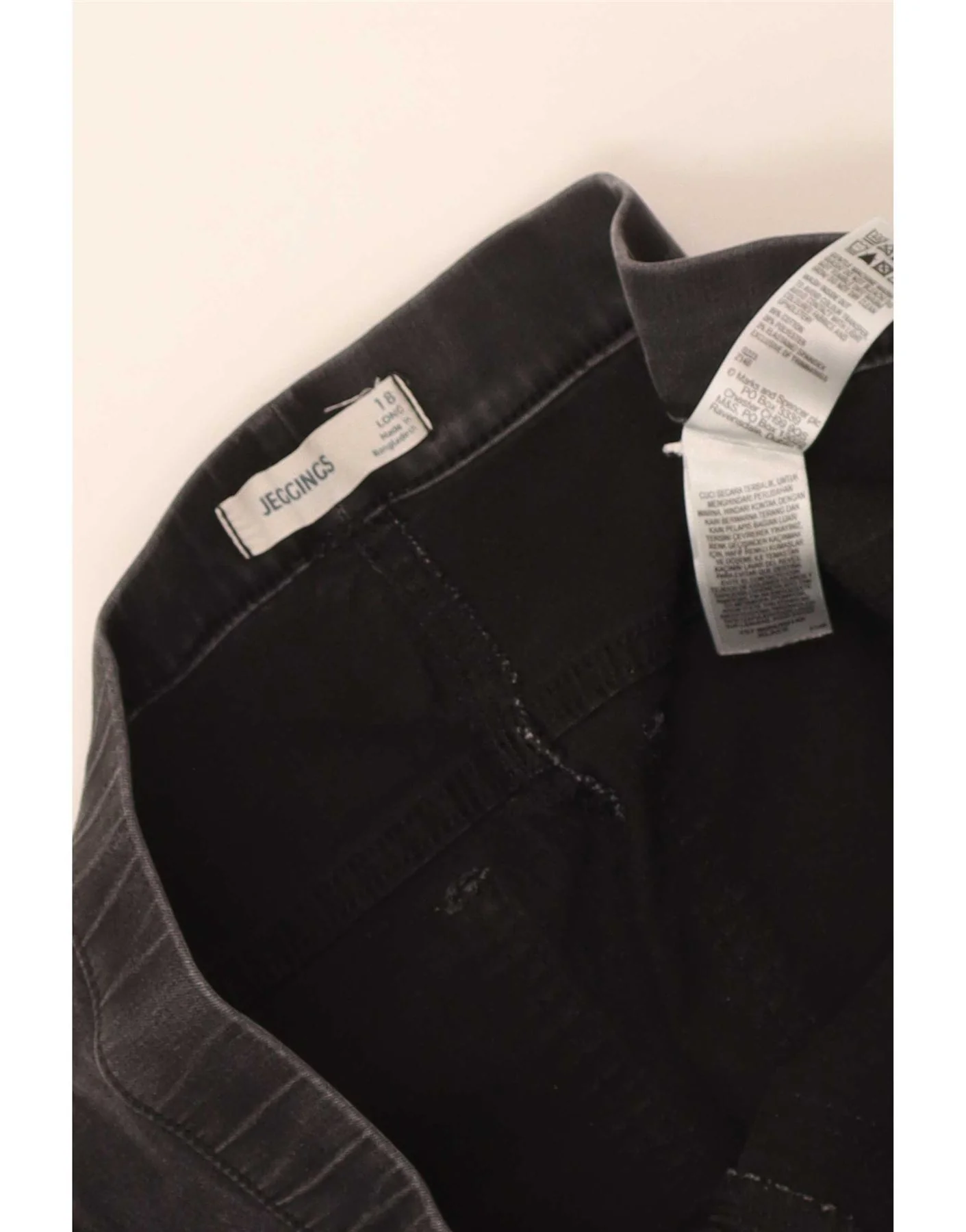 Marks & Spencer Womens Jegging Jeans UK 18 XL W38 L28 Black Cotton - Image 3
