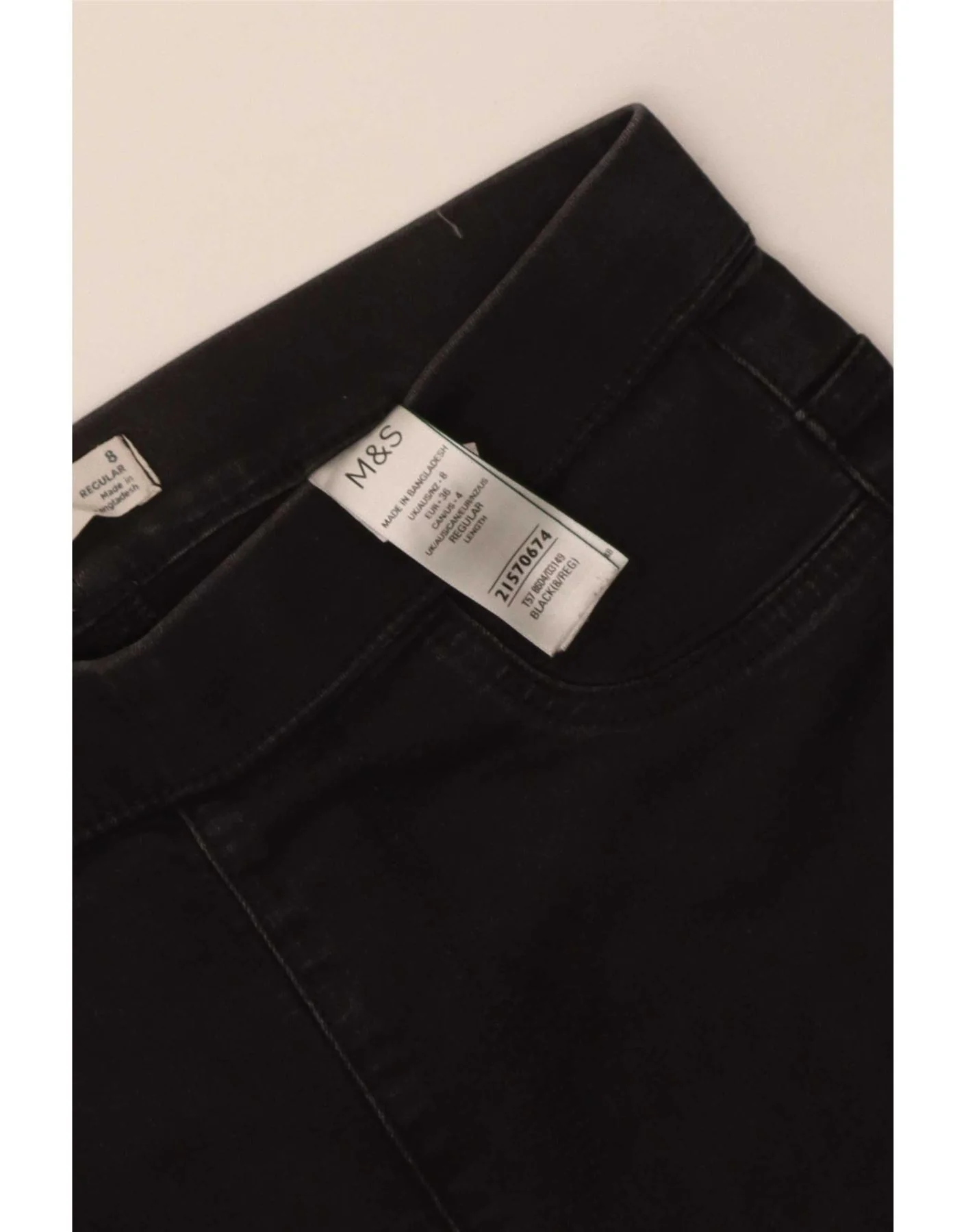Marks & Spencer Womens Jegging Jeans UK 8 Small W26 L28 Black Cotton - Image 4