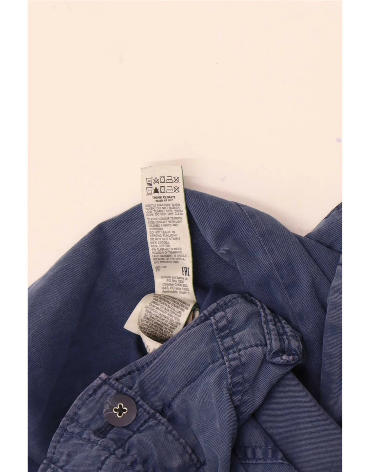 Marks & Spencer Womens Joggers Cargo Trousers UK 10 Small W26 L28 Navy Blue - Image 5
