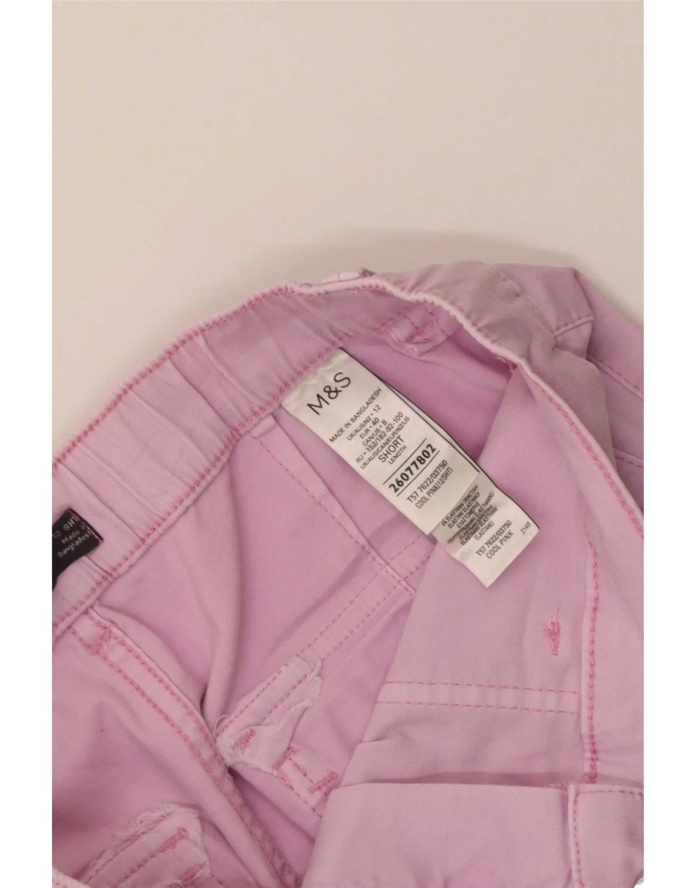 Marks & Spencer Womens Joggers Chino Trousers UK 12 Medium W28 L26 Pink - Image 4