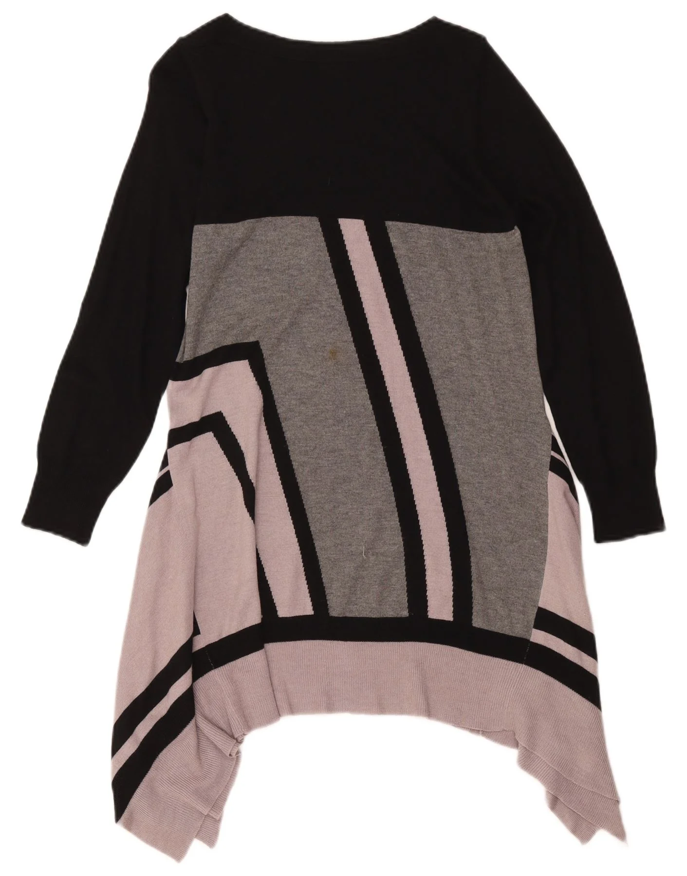 Marks & Spencer Womens Knit Tunic Dress UK 14 Medium Pink Colourblock