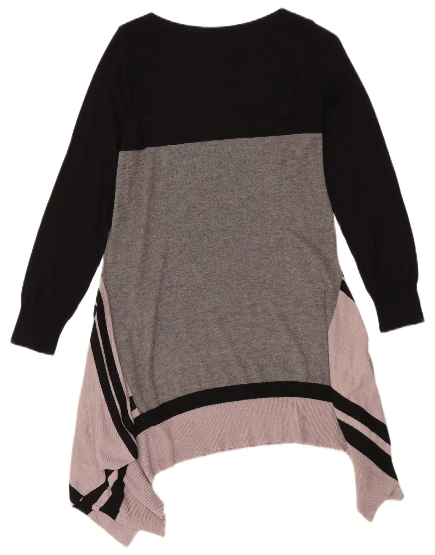 Marks & Spencer Womens Knit Tunic Dress UK 14 Medium Pink Colourblock - Image 2