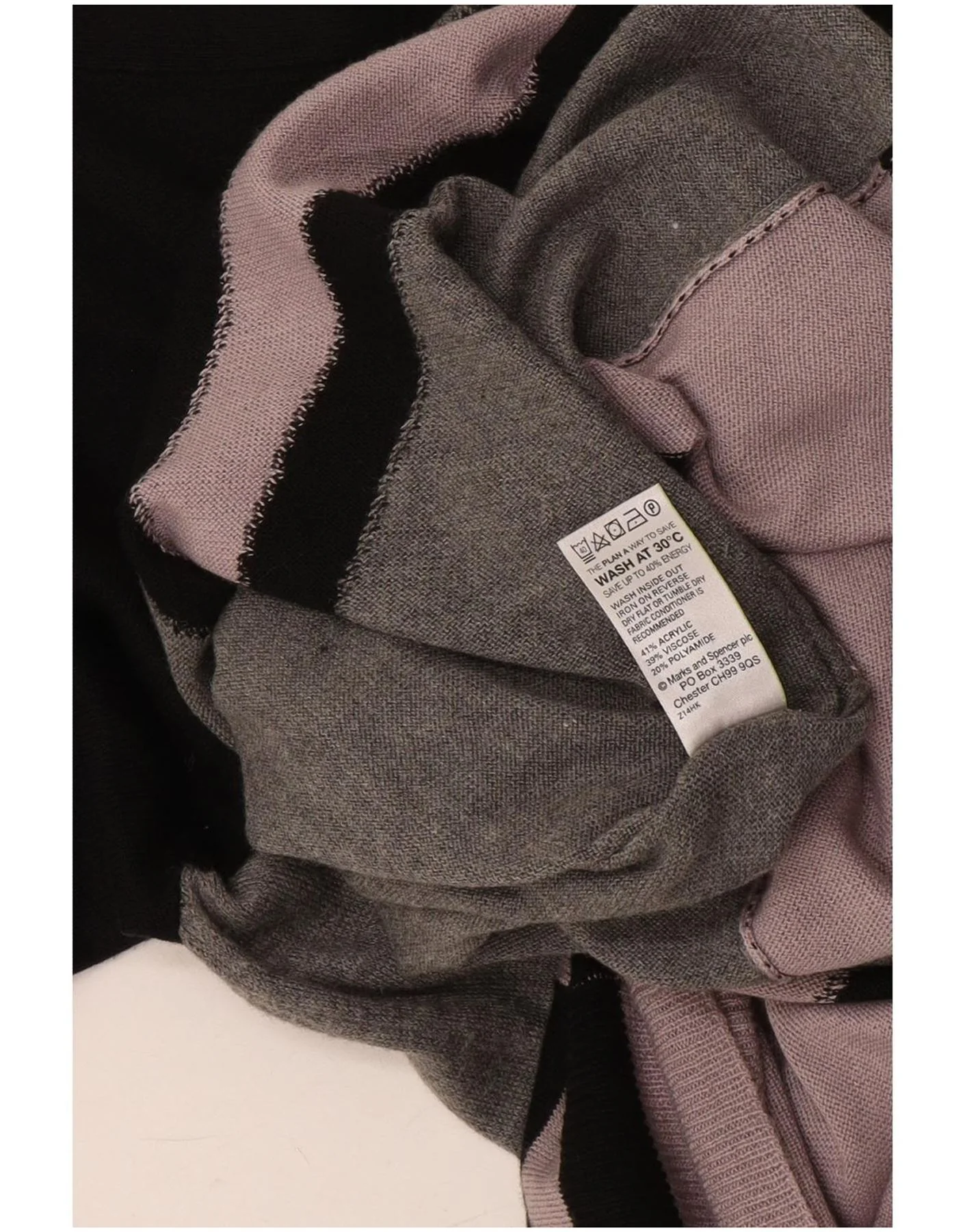 Marks & Spencer Womens Knit Tunic Dress UK 14 Medium Pink Colourblock - Image 5