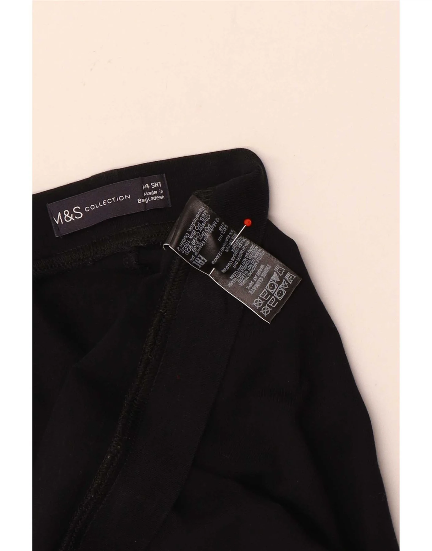 Marks & Spencer Womens Leggings UK 14 Large Black Cotton - Image 3