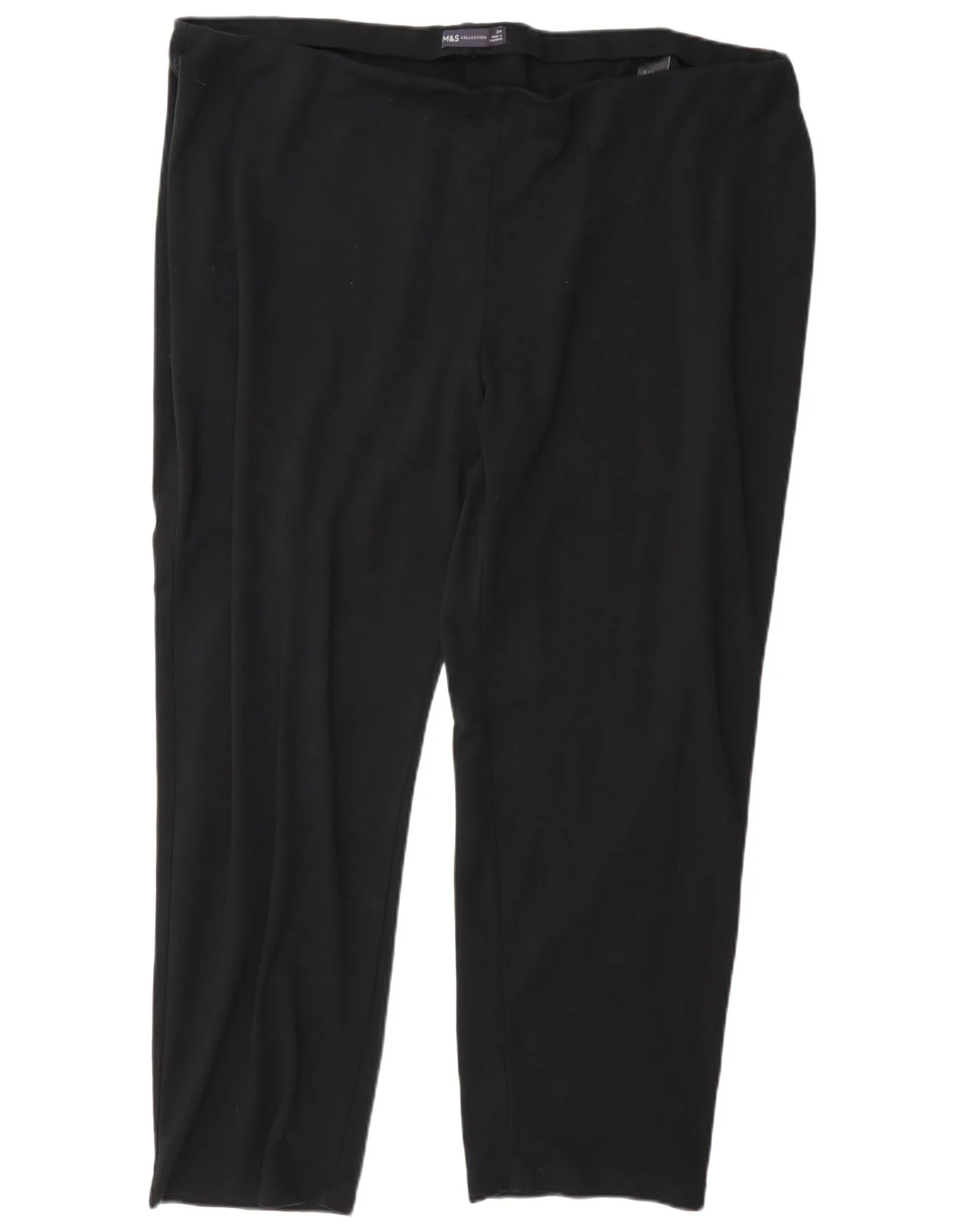 Marks & Spencer Womens Leggings UK 24 4XL W44 L28 Black Viscose