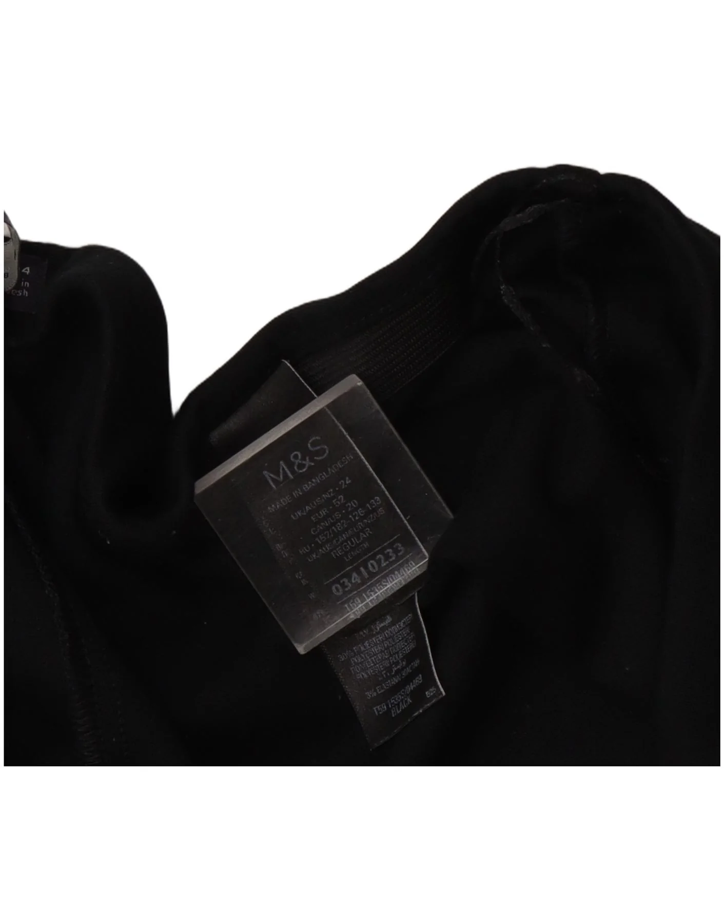 Marks & Spencer Womens Leggings UK 24 4XL W44 L28 Black Viscose - Image 3