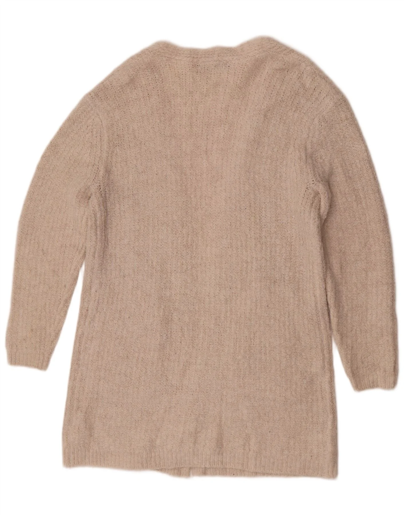 Marks & Spencer Womens Longline Cardigan Sweater UK 12 Medium Off White - Image 2