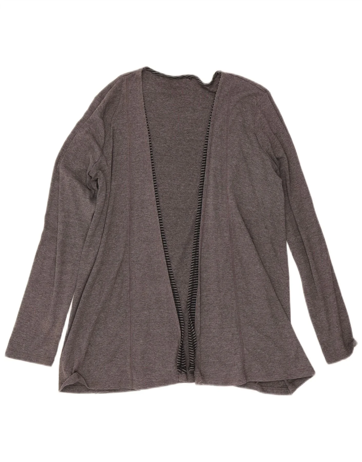 Marks & Spencer Womens Longline Cardigan Sweater UK 14 Medium Grey