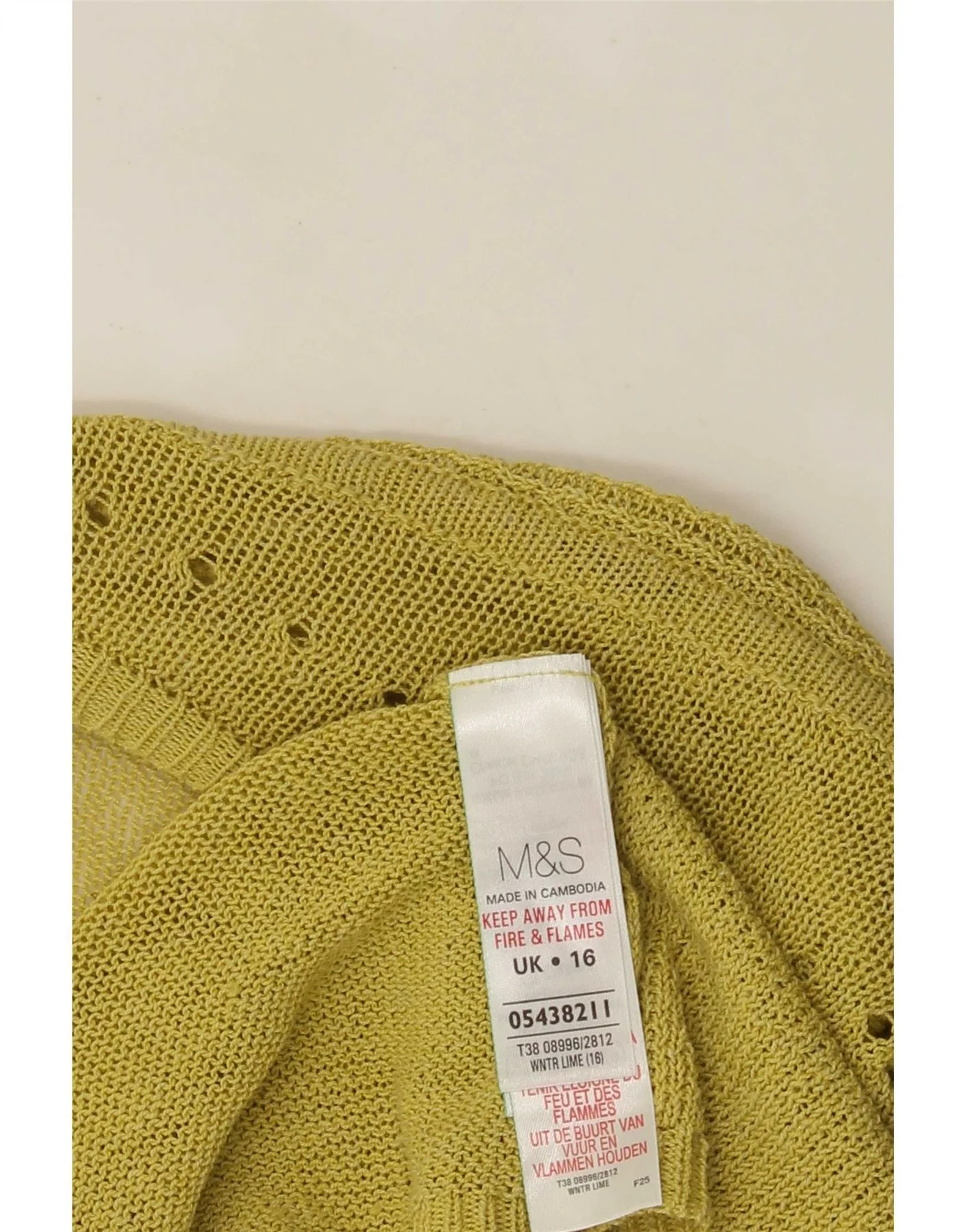 Marks & Spencer Womens Open Cardigan Sweater UK 16 Large Green Viscose - Image 4