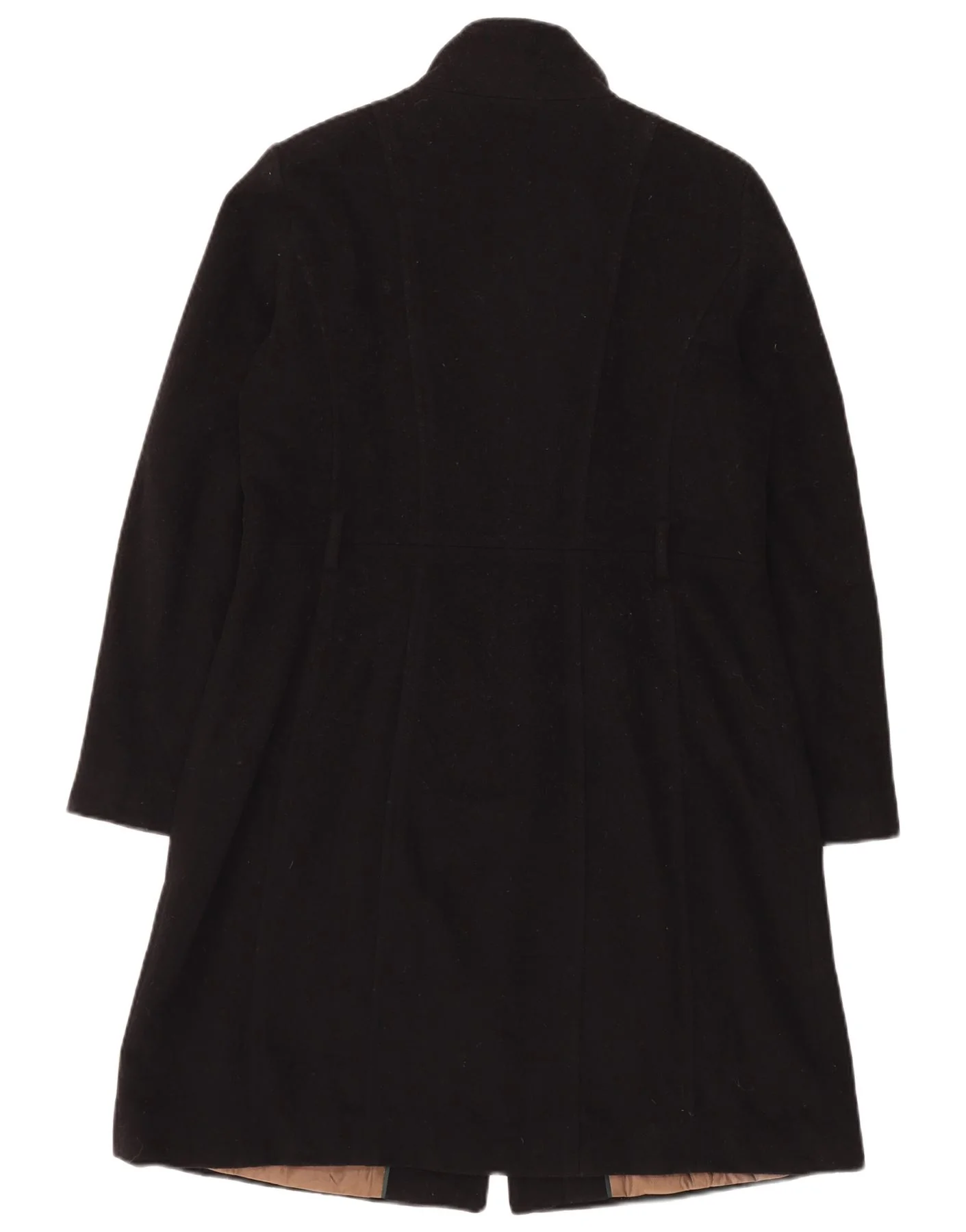 Marks & Spencer Womens Overcoat UK 14 Large Black Wool - Image 2