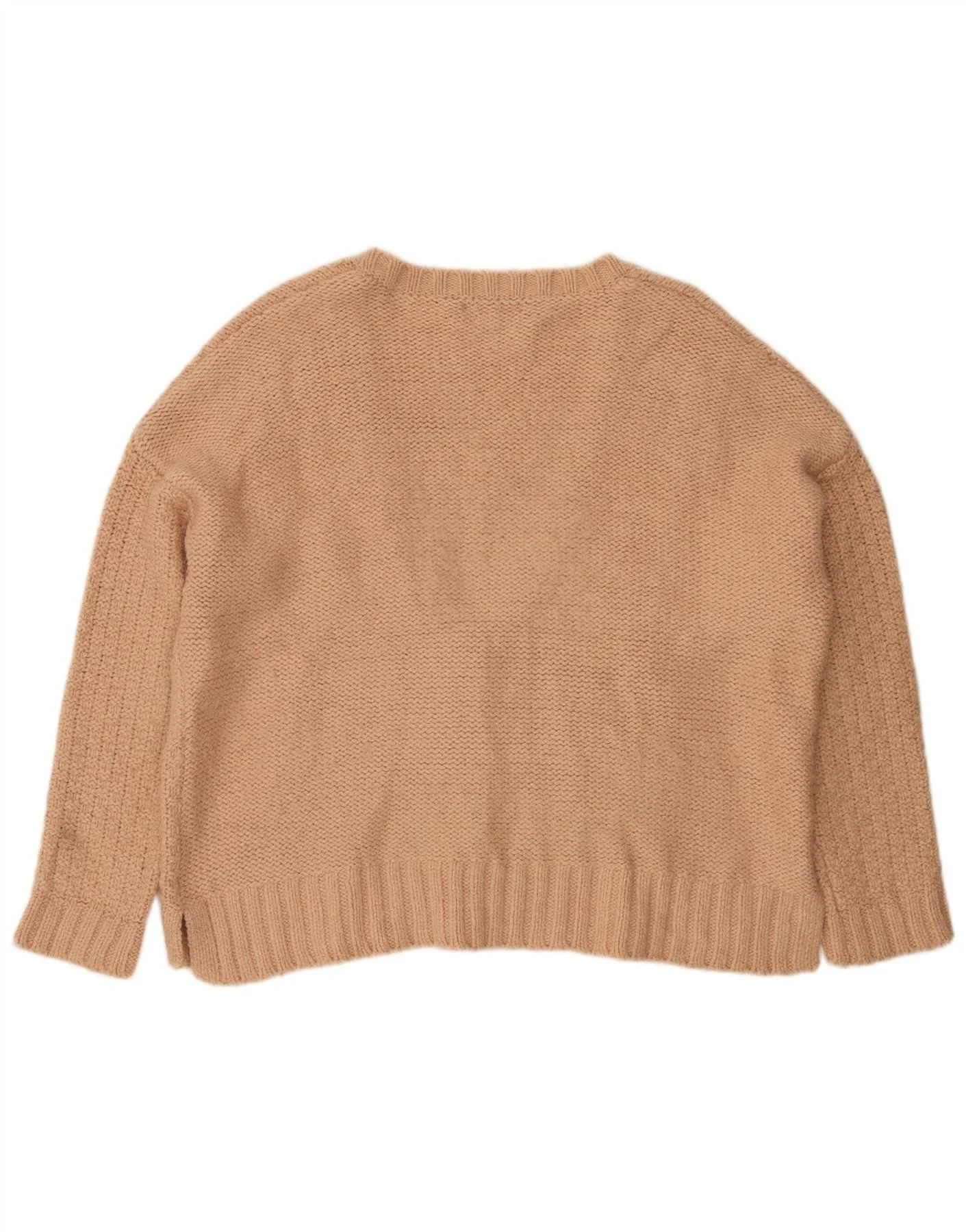 Marks & Spencer Womens Oversized Cardigan Sweater UK 18 XL Beige Acrylic - Image 2
