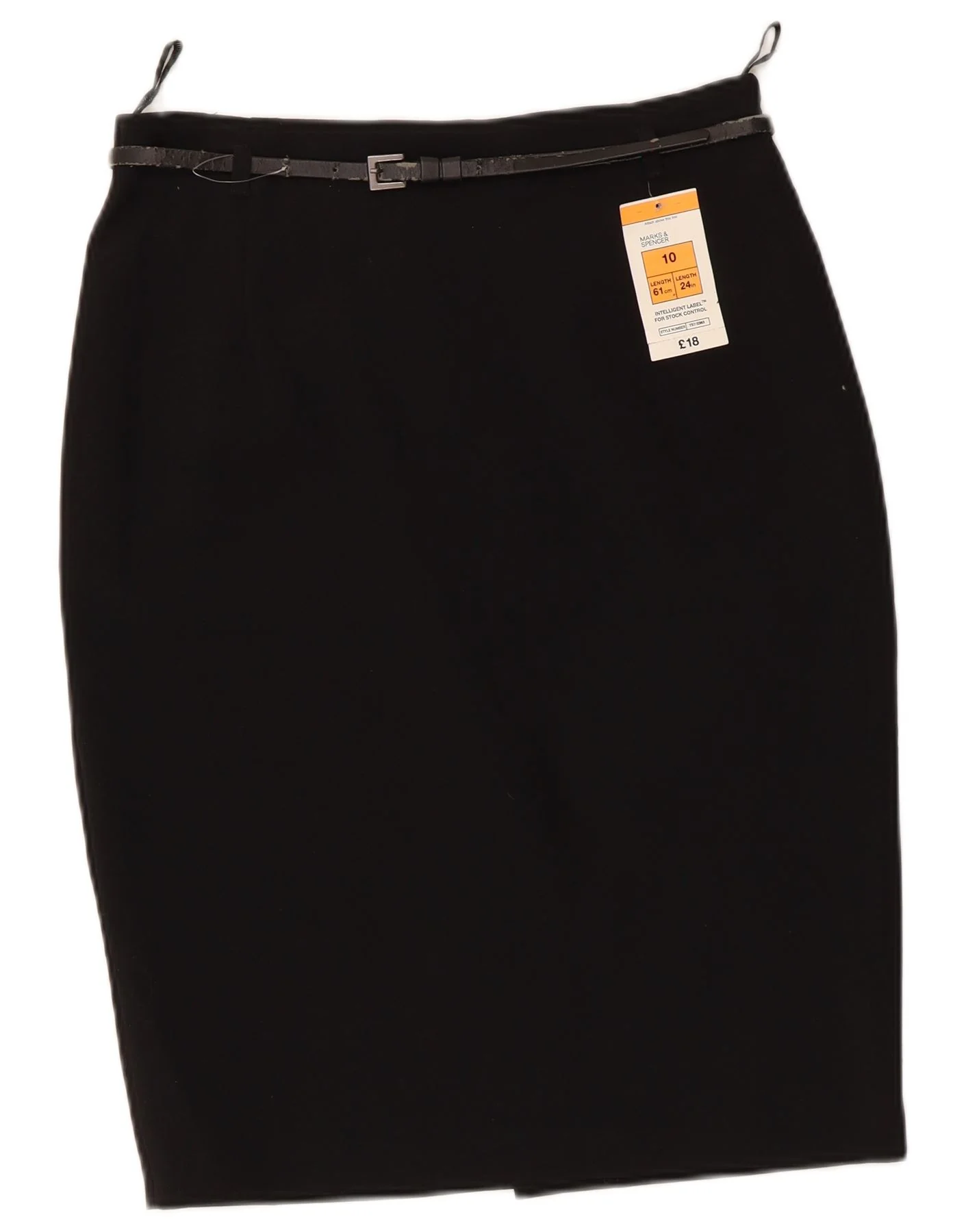 Marks & Spencer Womens Pencil Skirt UK 10 Small W28 Black Polyester