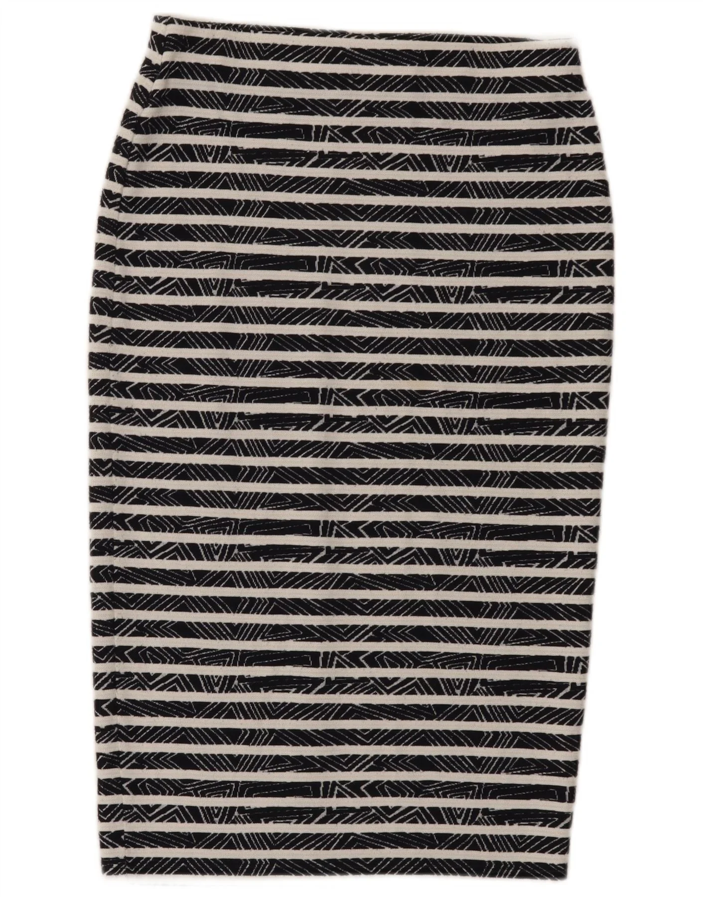 Marks & Spencer Womens Pencil Skirt UK 8 Small W28 Navy Blue Striped