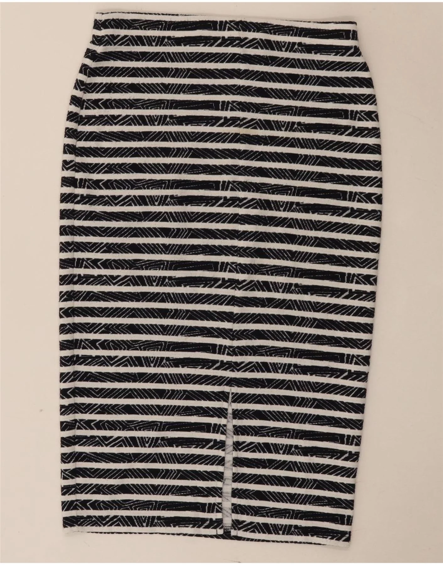Marks & Spencer Womens Pencil Skirt UK 8 Small W28 Navy Blue Striped - Image 2