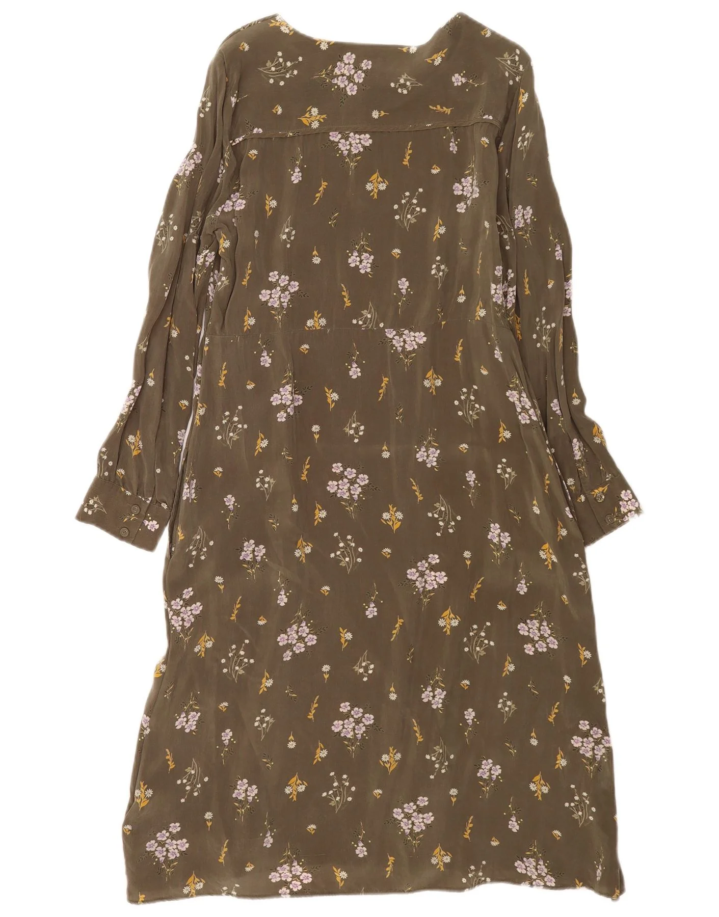 Marks & Spencer Womens Per Una Long Sleeve Shift Dress UK 14 Large Green - Image 2